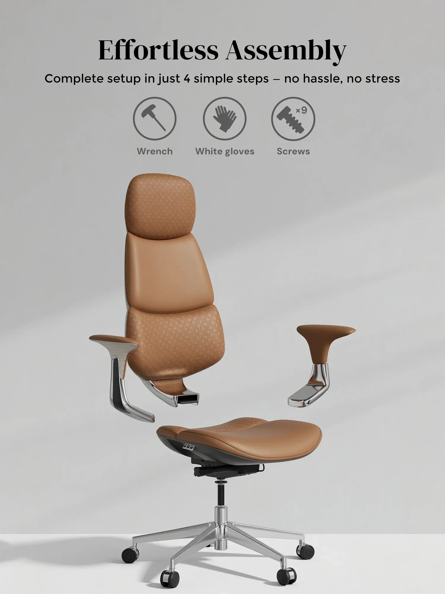 Nyla Leather Chair with Easy Adjustment - Image 118