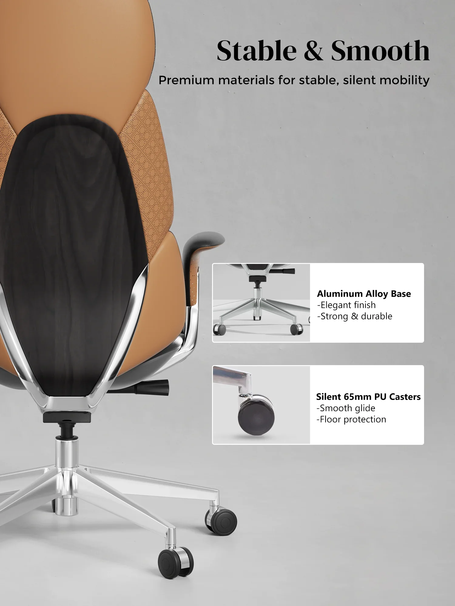 Nyla Leather Chair with Easy Adjustment - Image 119