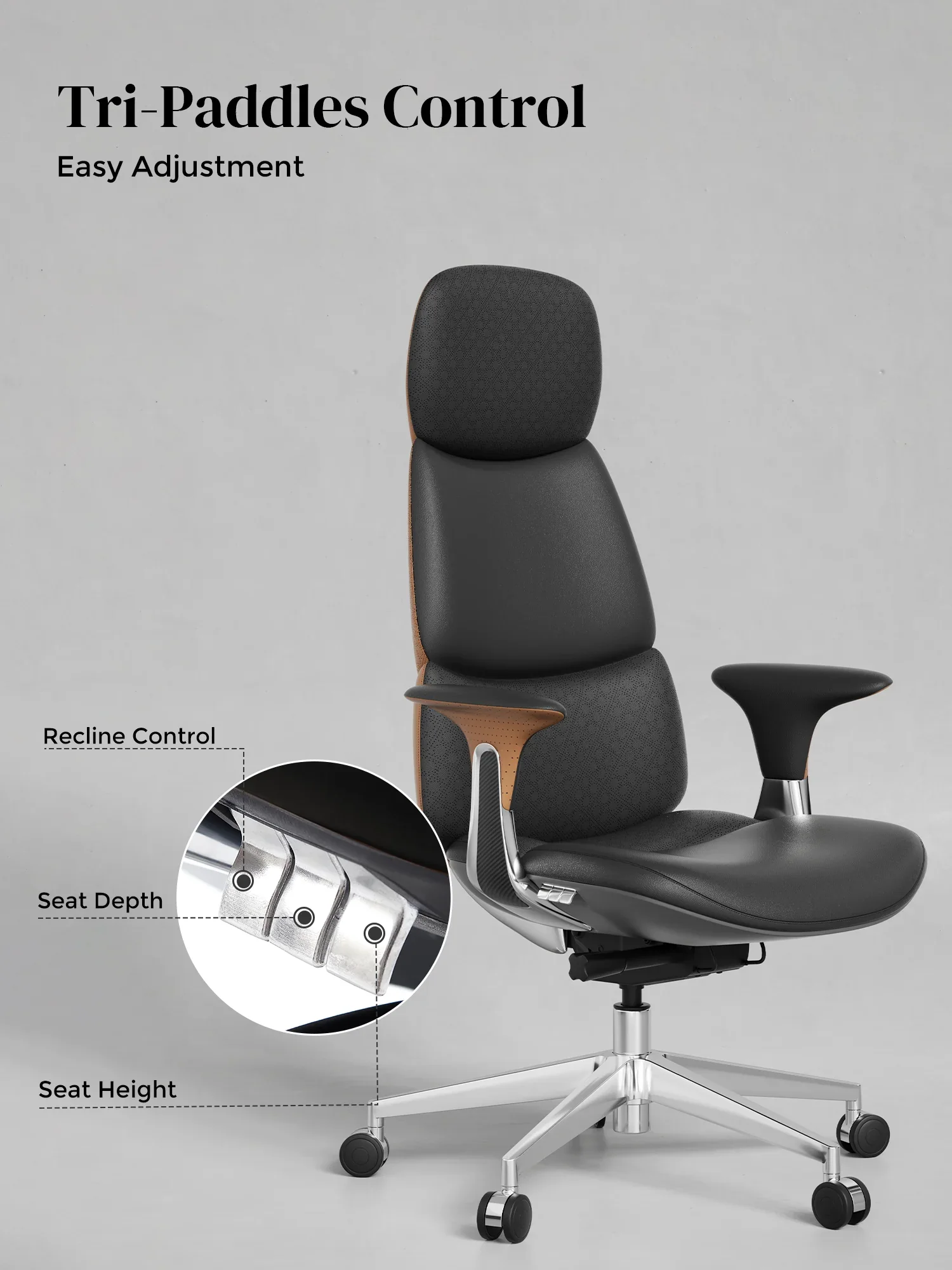 Nyla Leather Chair with Easy Adjustment - Image 121