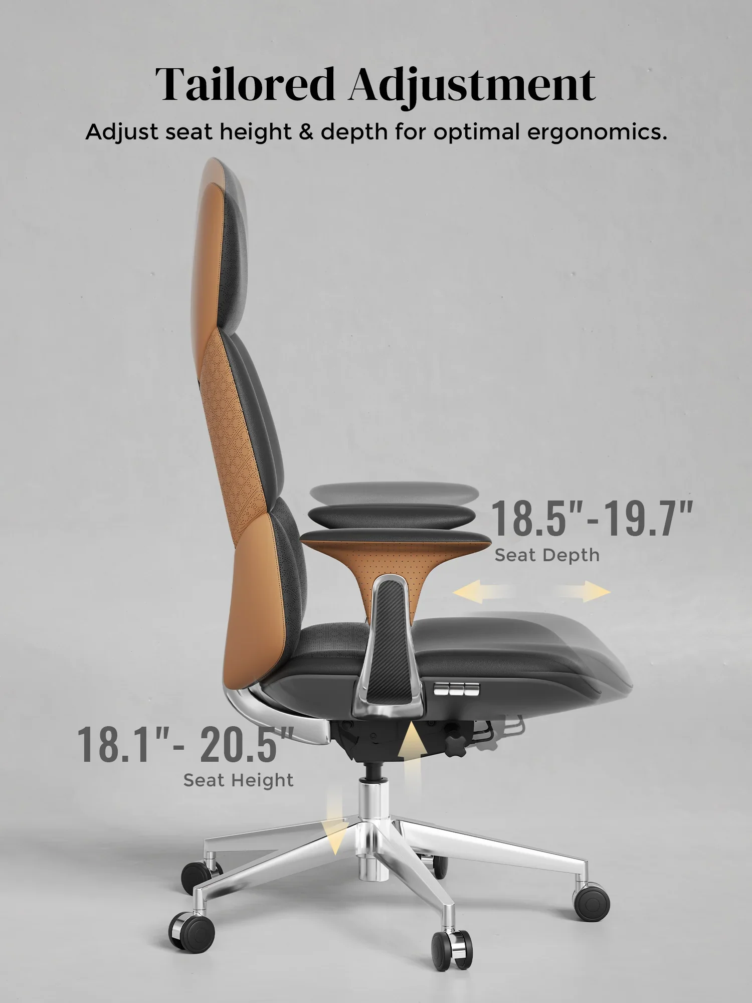 Nyla Leather Chair with Easy Adjustment - Image 124