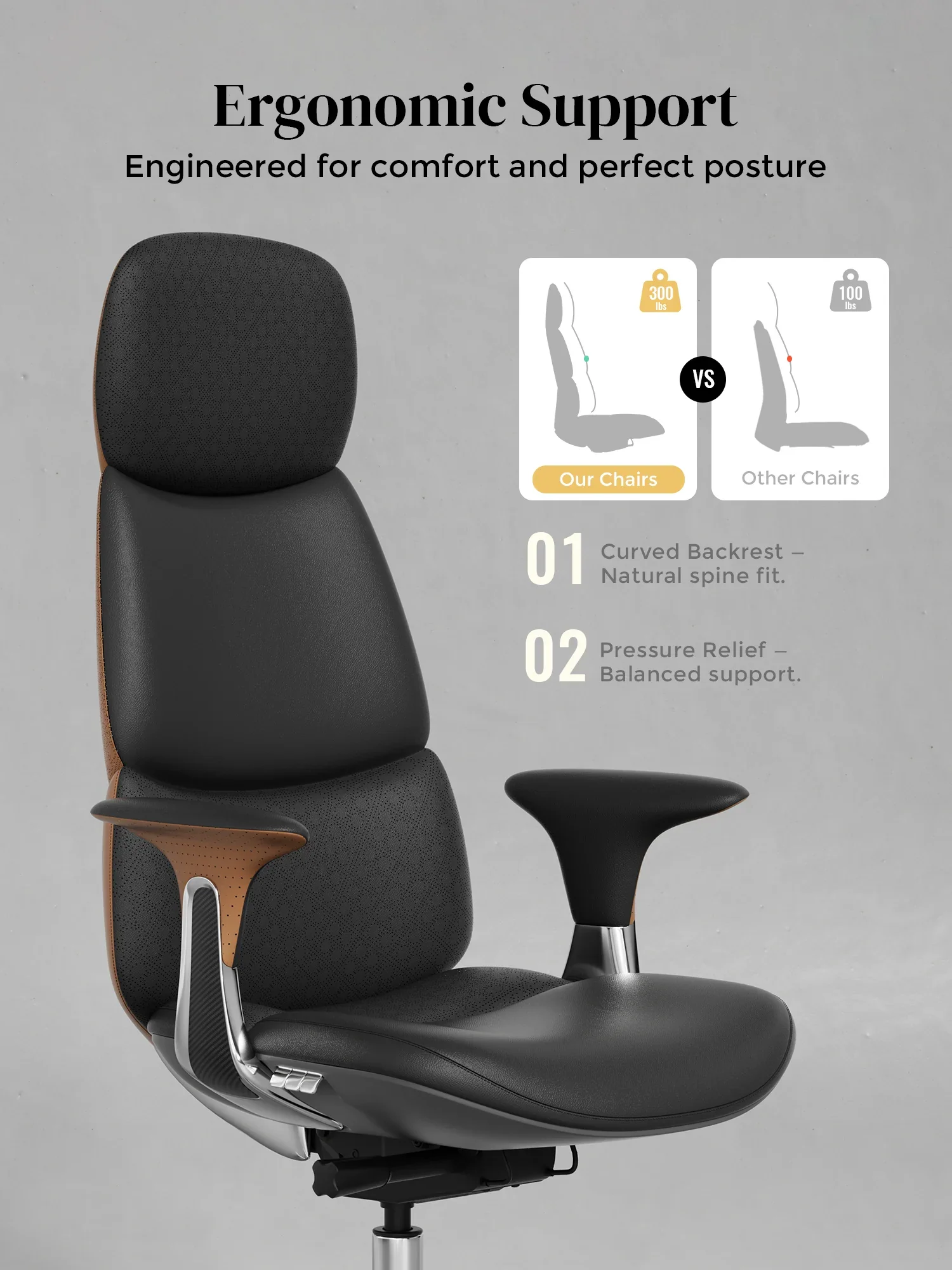 Nyla Leather Chair with Easy Adjustment - Image 126