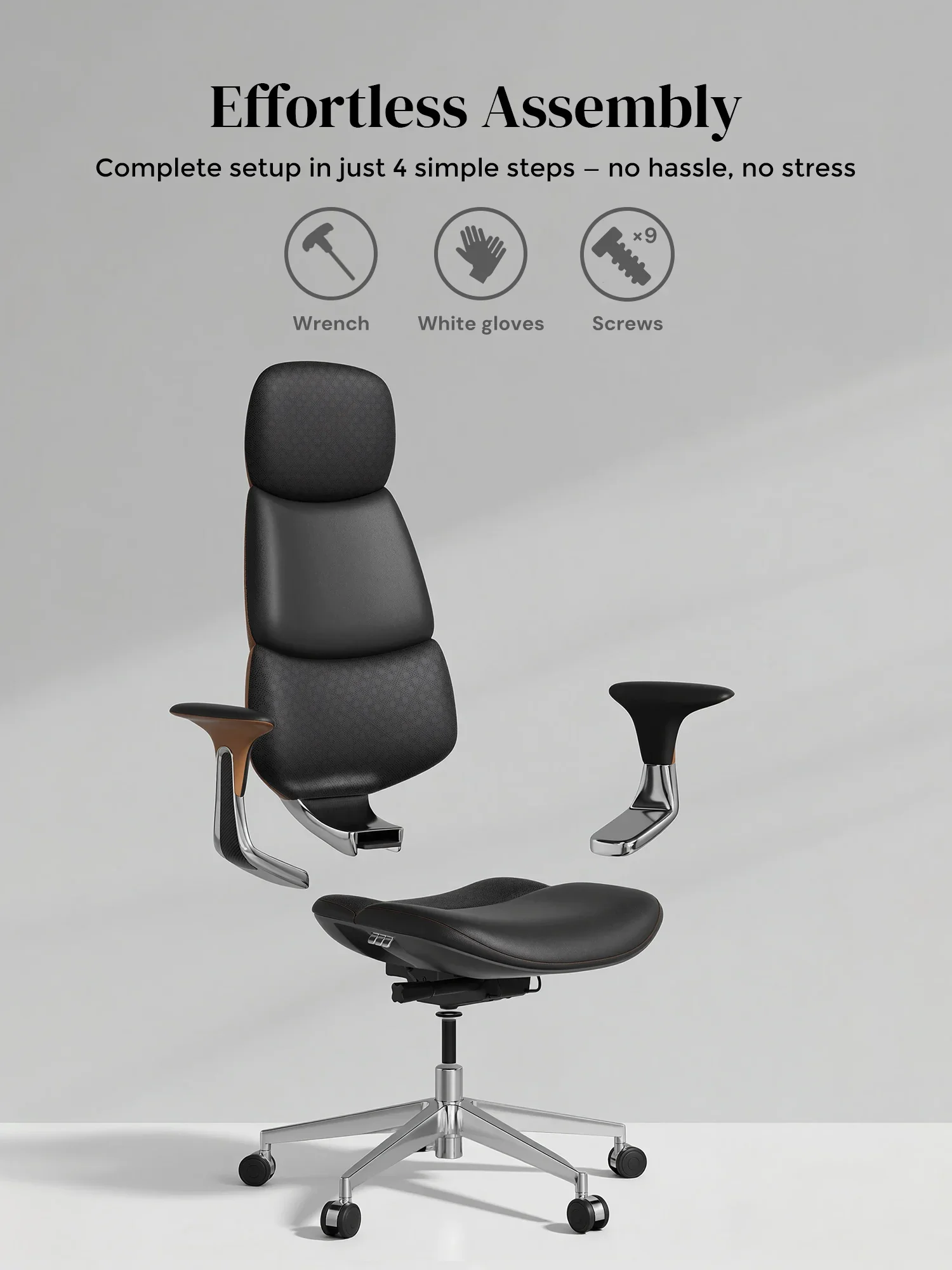 Nyla Leather Chair with Easy Adjustment - Image 128