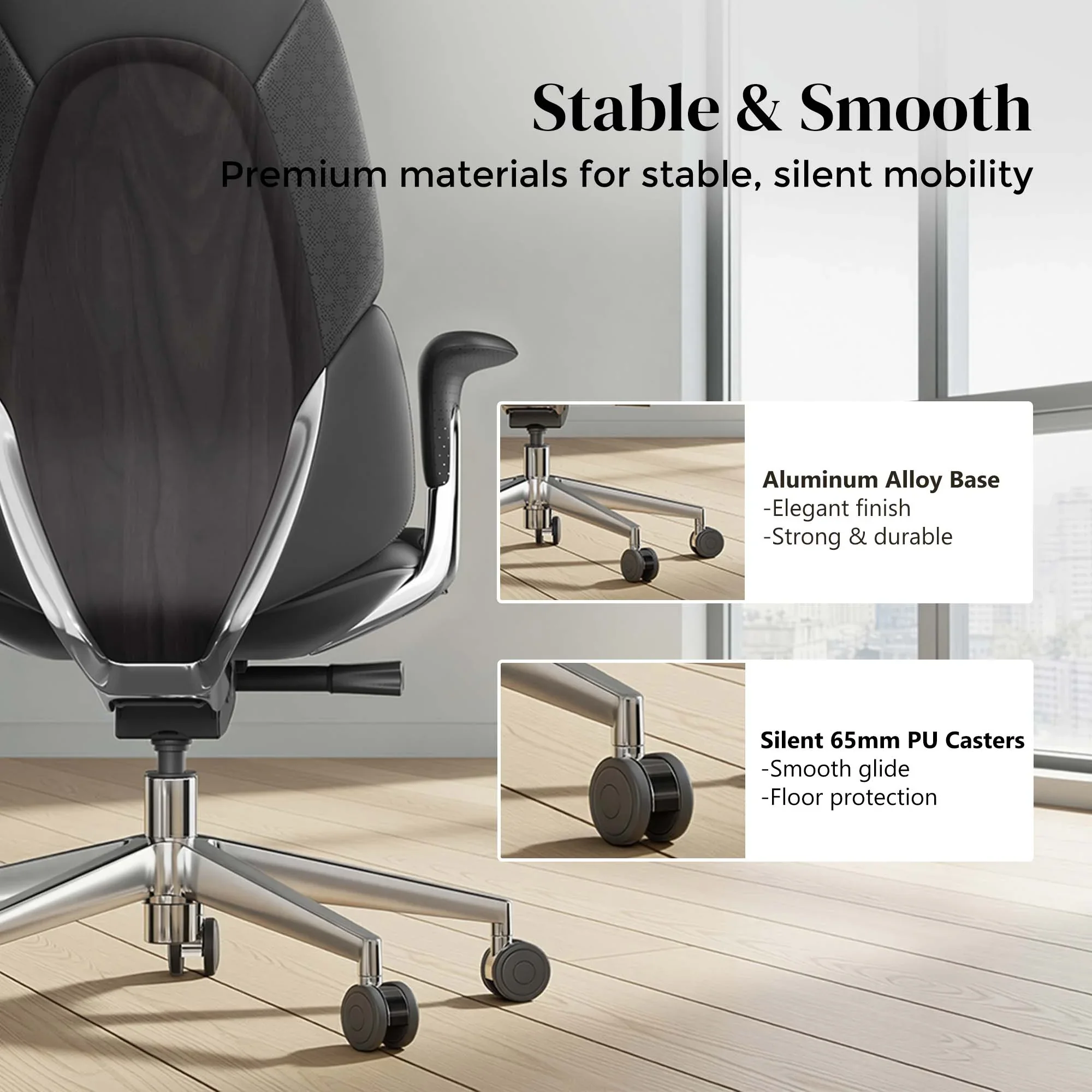 Nyla Leather Chair with Easy Adjustment - Image 133