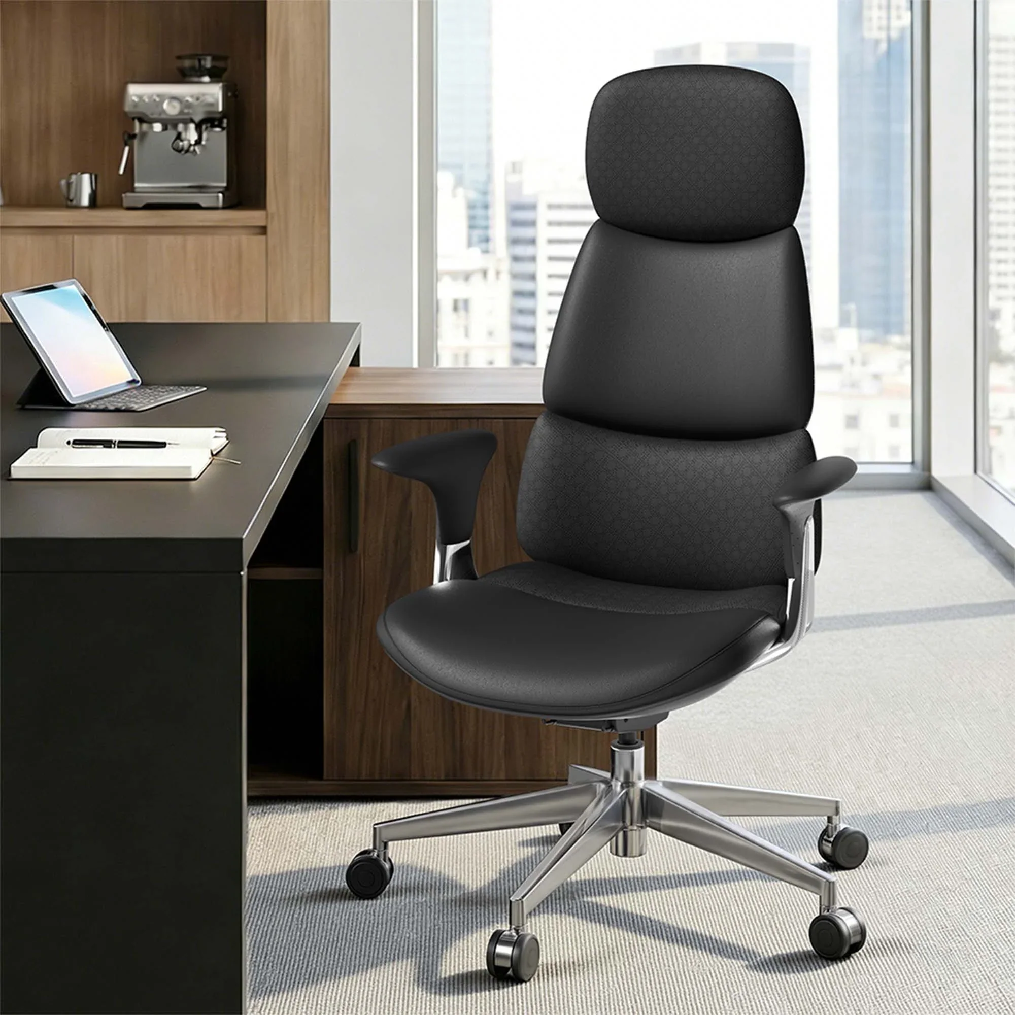 Nyla Leather Chair with Easy Adjustment - Image 136