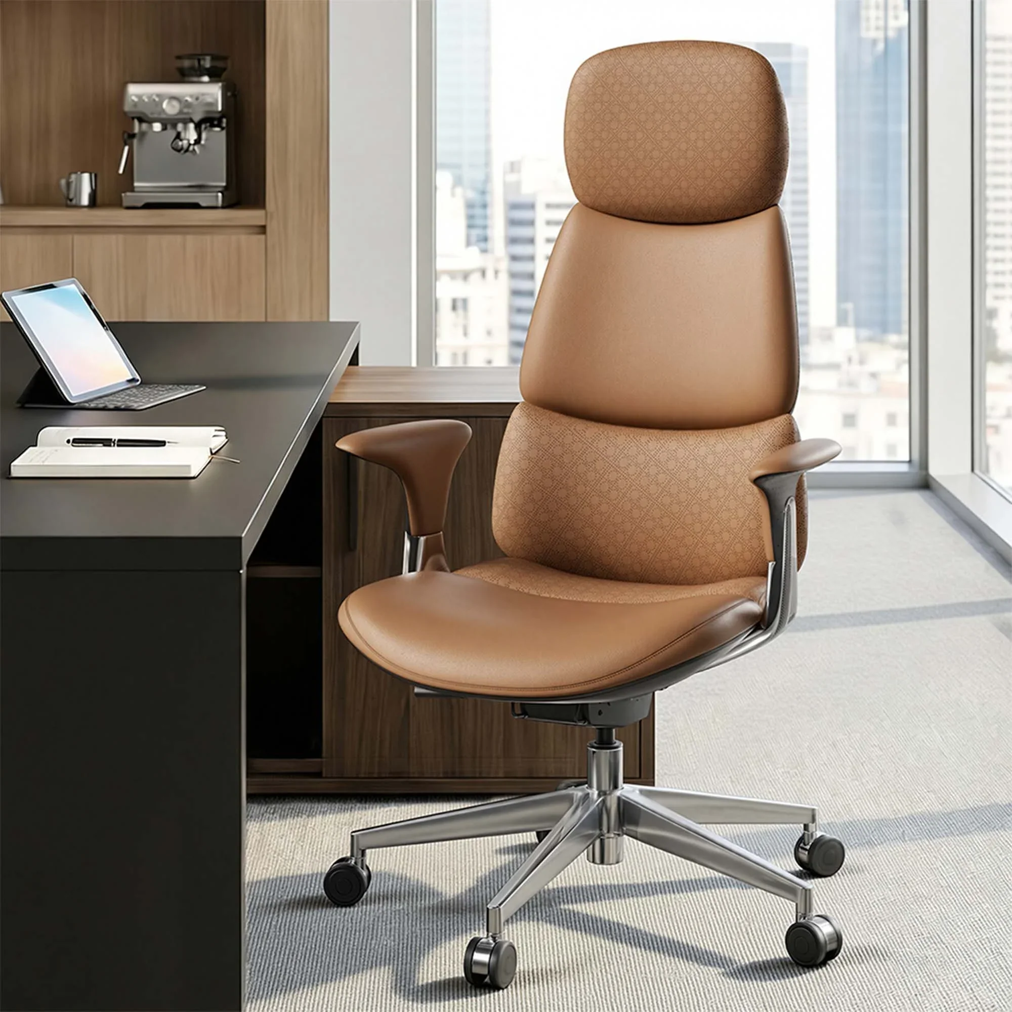 Nyla Leather Chair with Easy Adjustment - Image 138