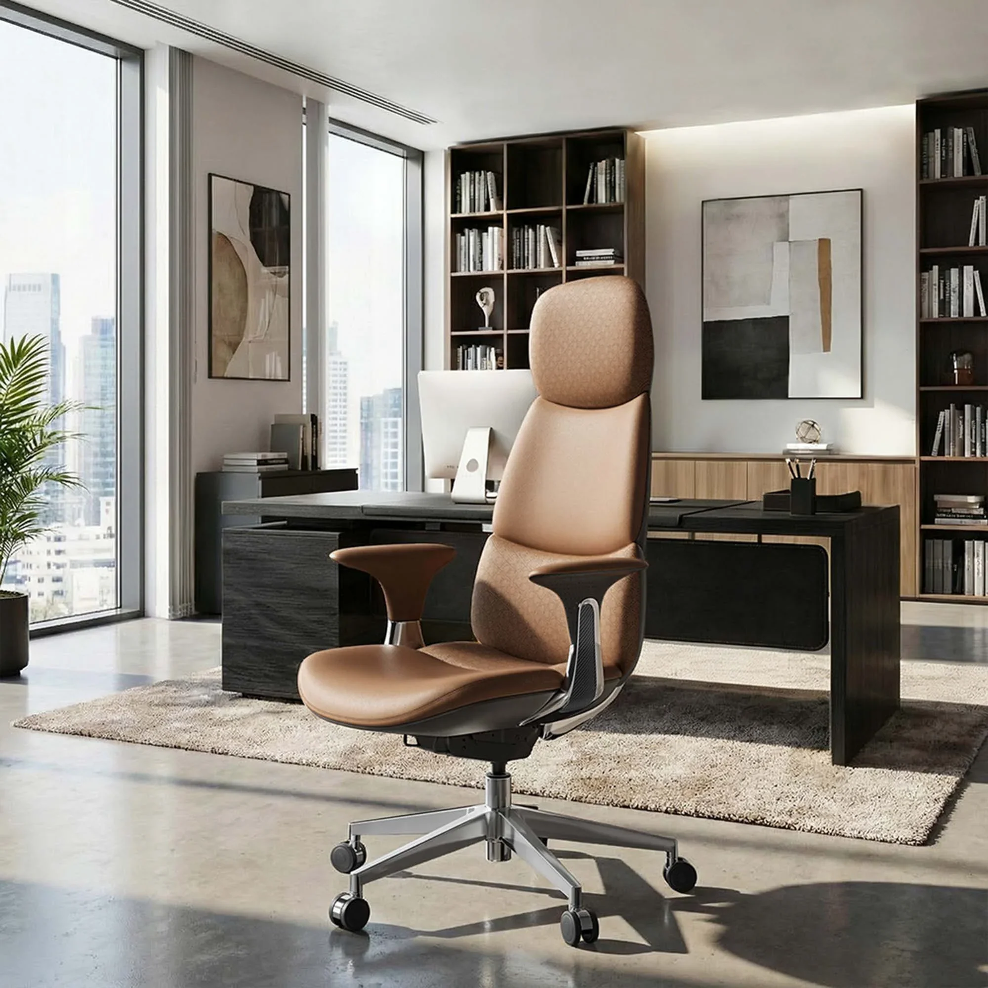 Nyla Leather Chair with Easy Adjustment - Image 139