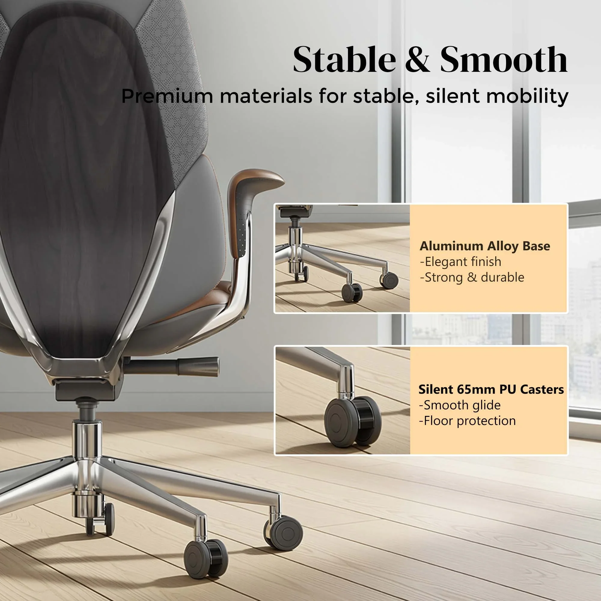 Nyla Leather Chair with Easy Adjustment - Image 140