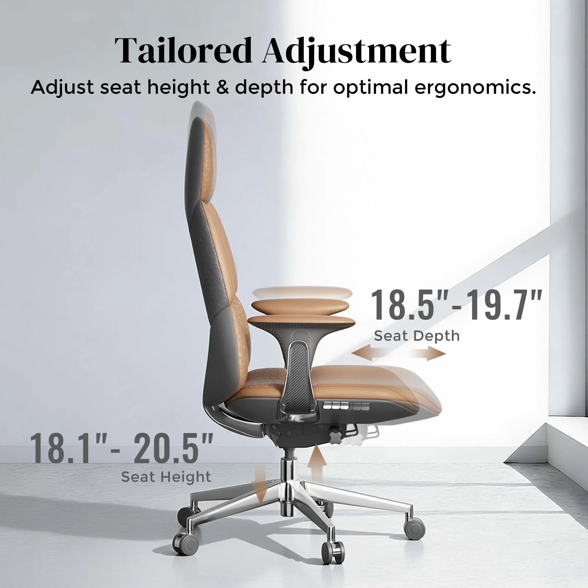 Nyla Leather Chair with Easy Adjustment - Image 142