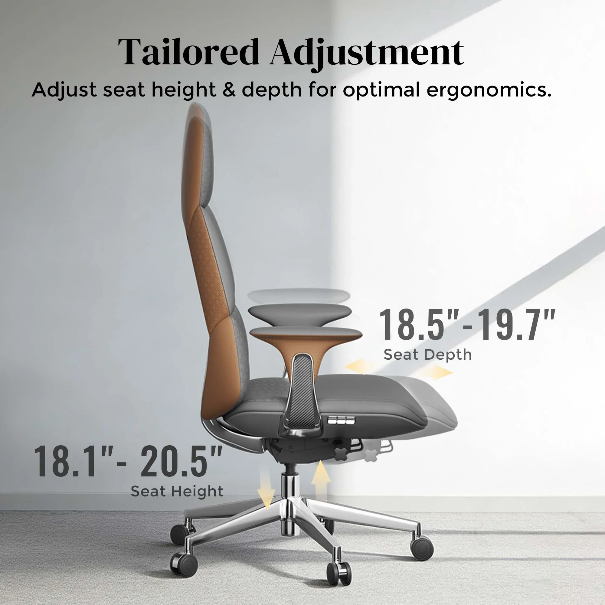 Nyla Leather Chair with Easy Adjustment - Image 146