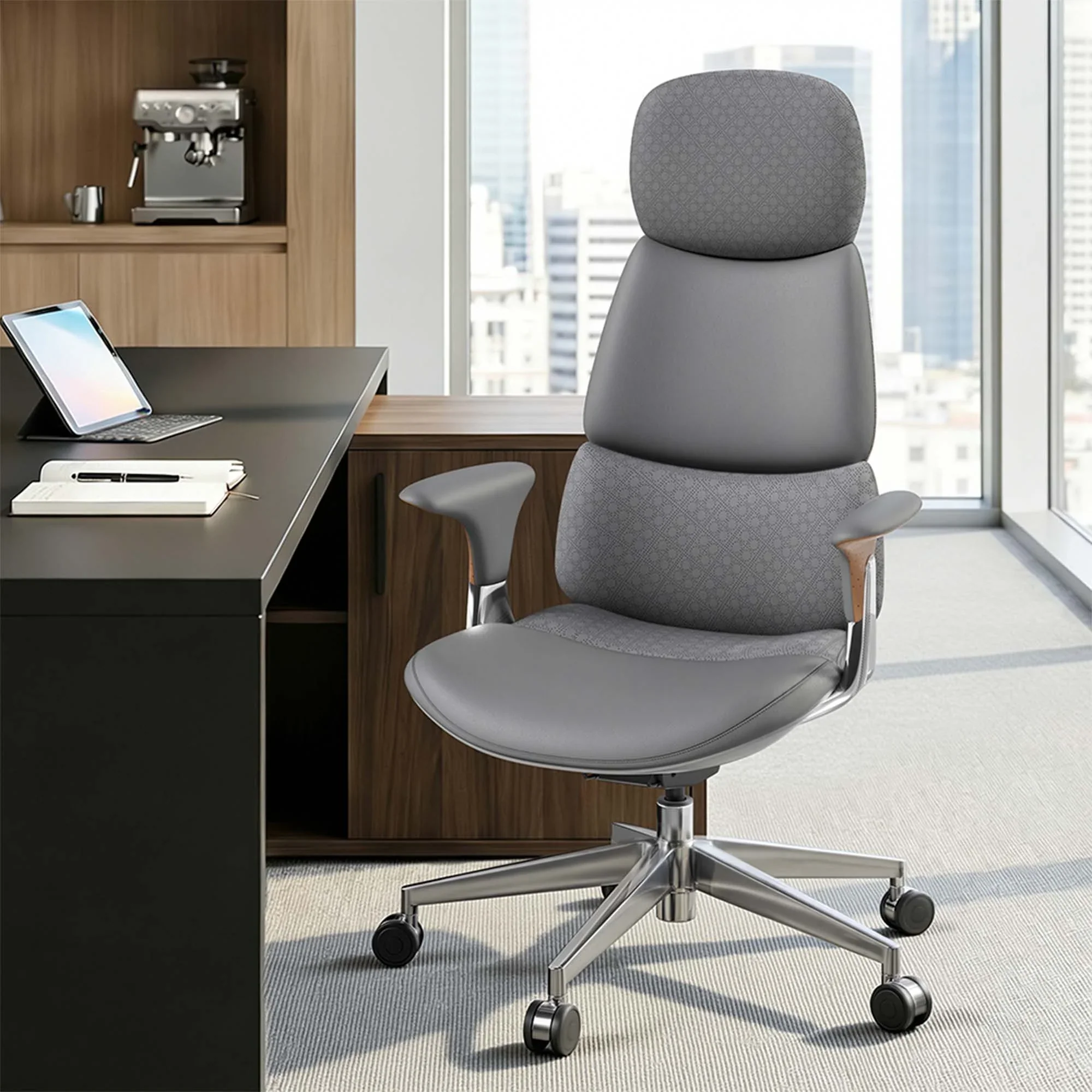 Nyla Leather Chair with Easy Adjustment - Image 147