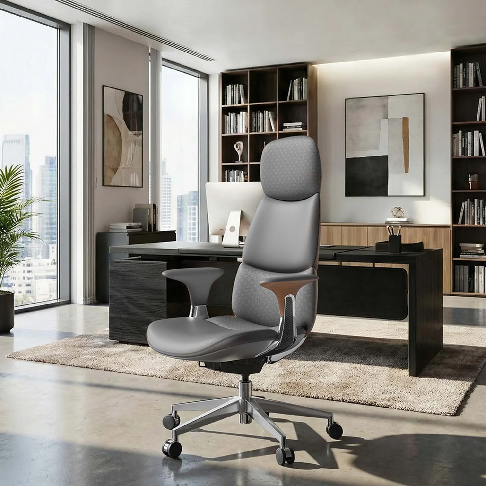 Nyla Leather Chair with Easy Adjustment - Image 152