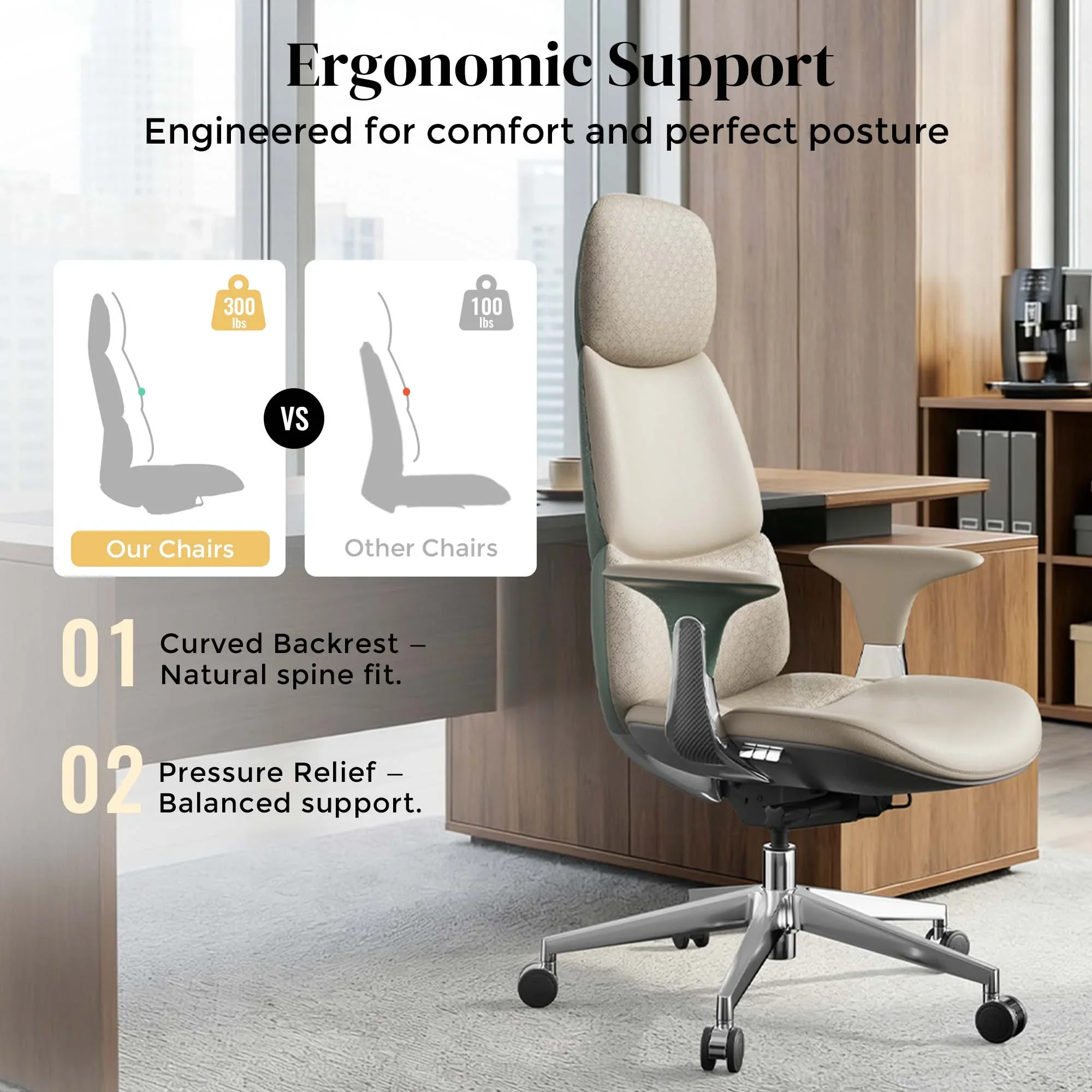 Nyla Leather Chair with Easy Adjustment - Image 153