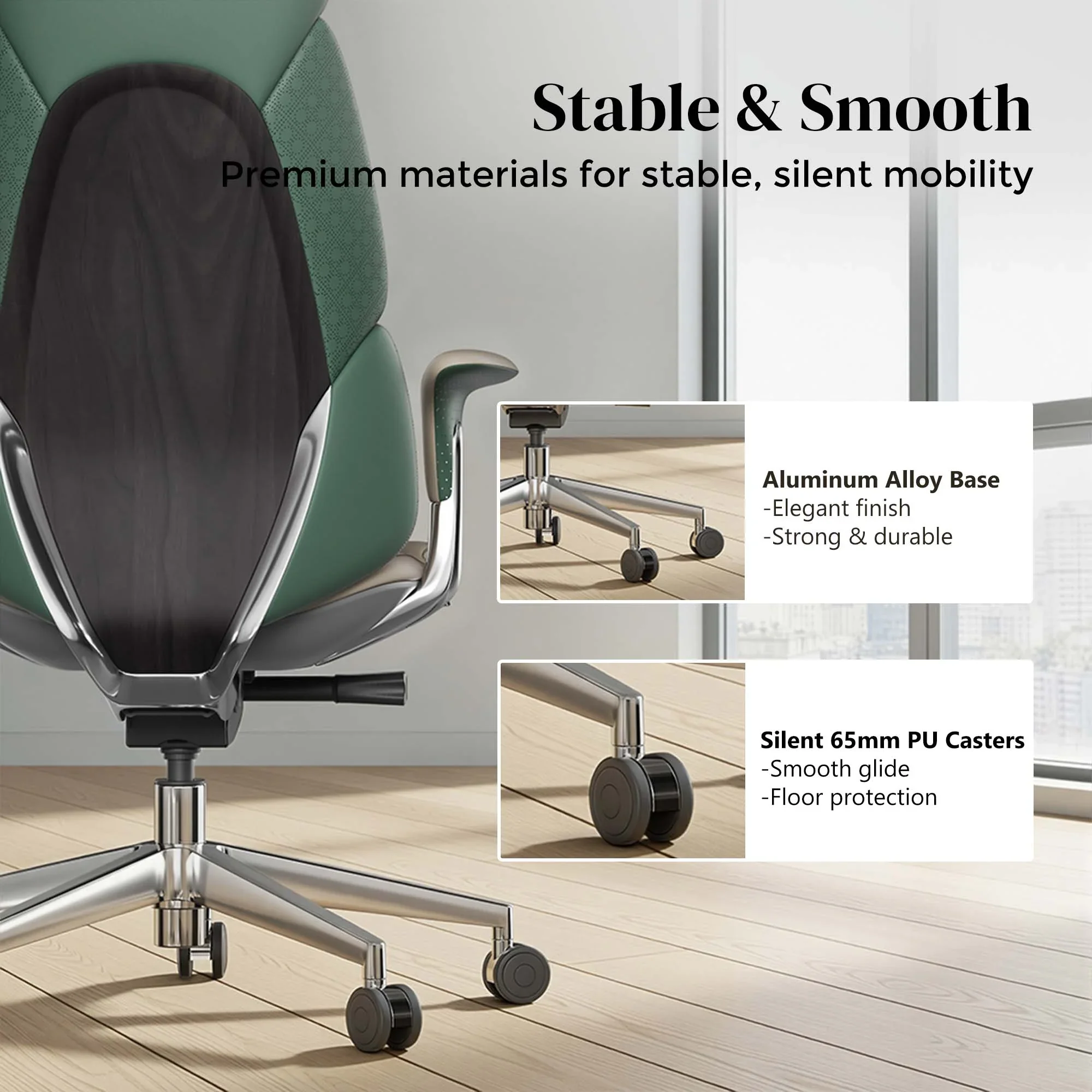 Nyla Leather Chair with Easy Adjustment - Image 154