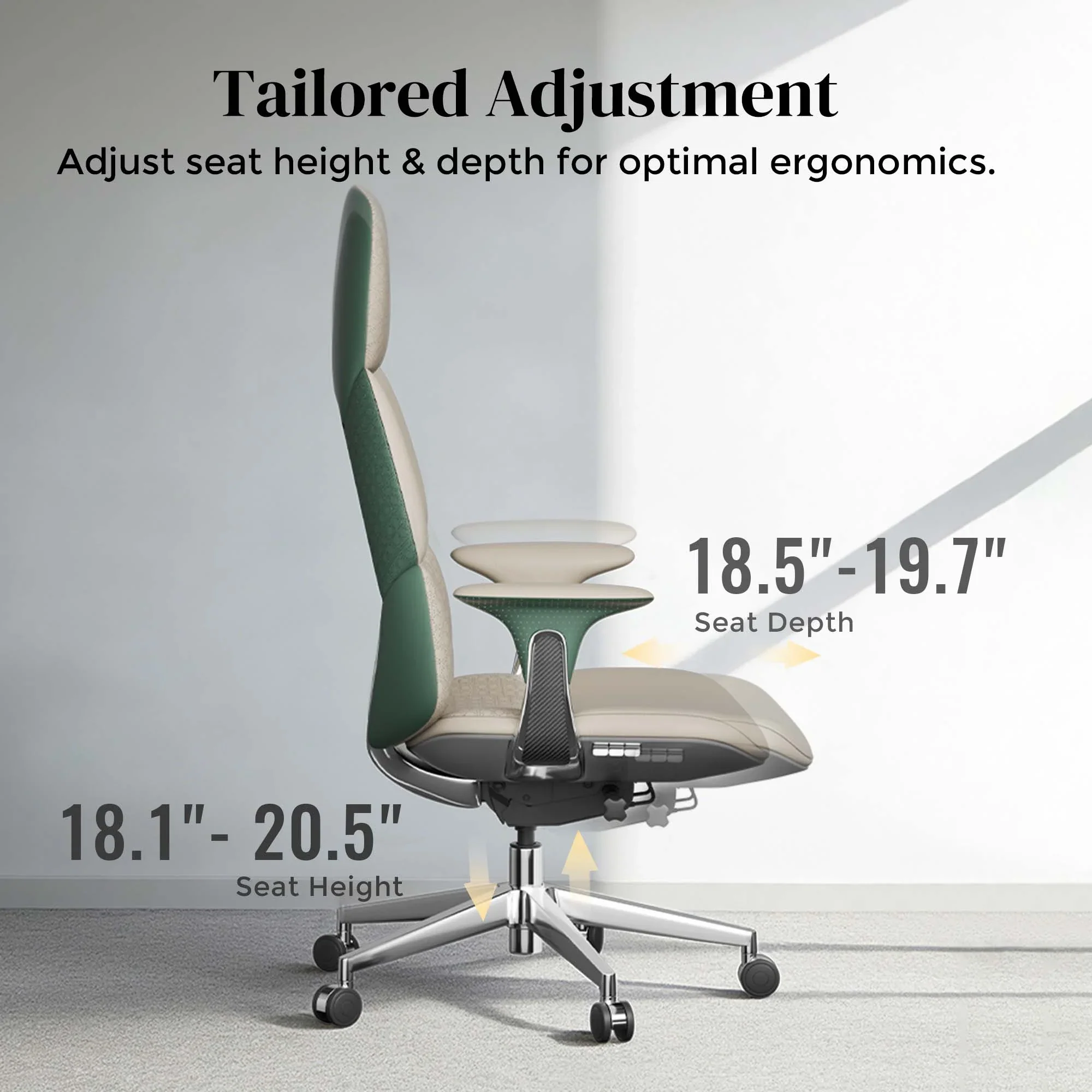 Nyla Leather Chair with Easy Adjustment - Image 156