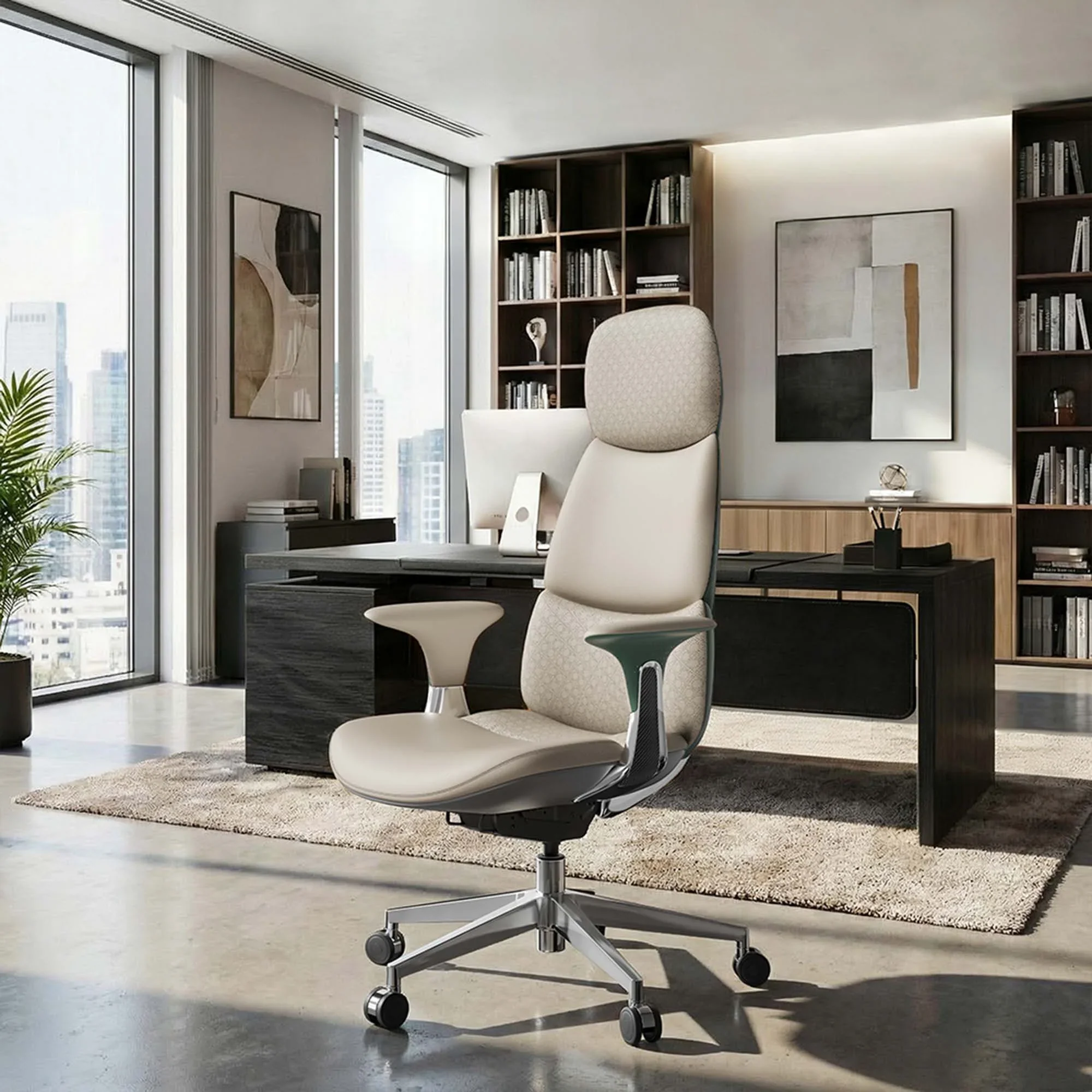 Nyla Leather Chair with Easy Adjustment - Image 158