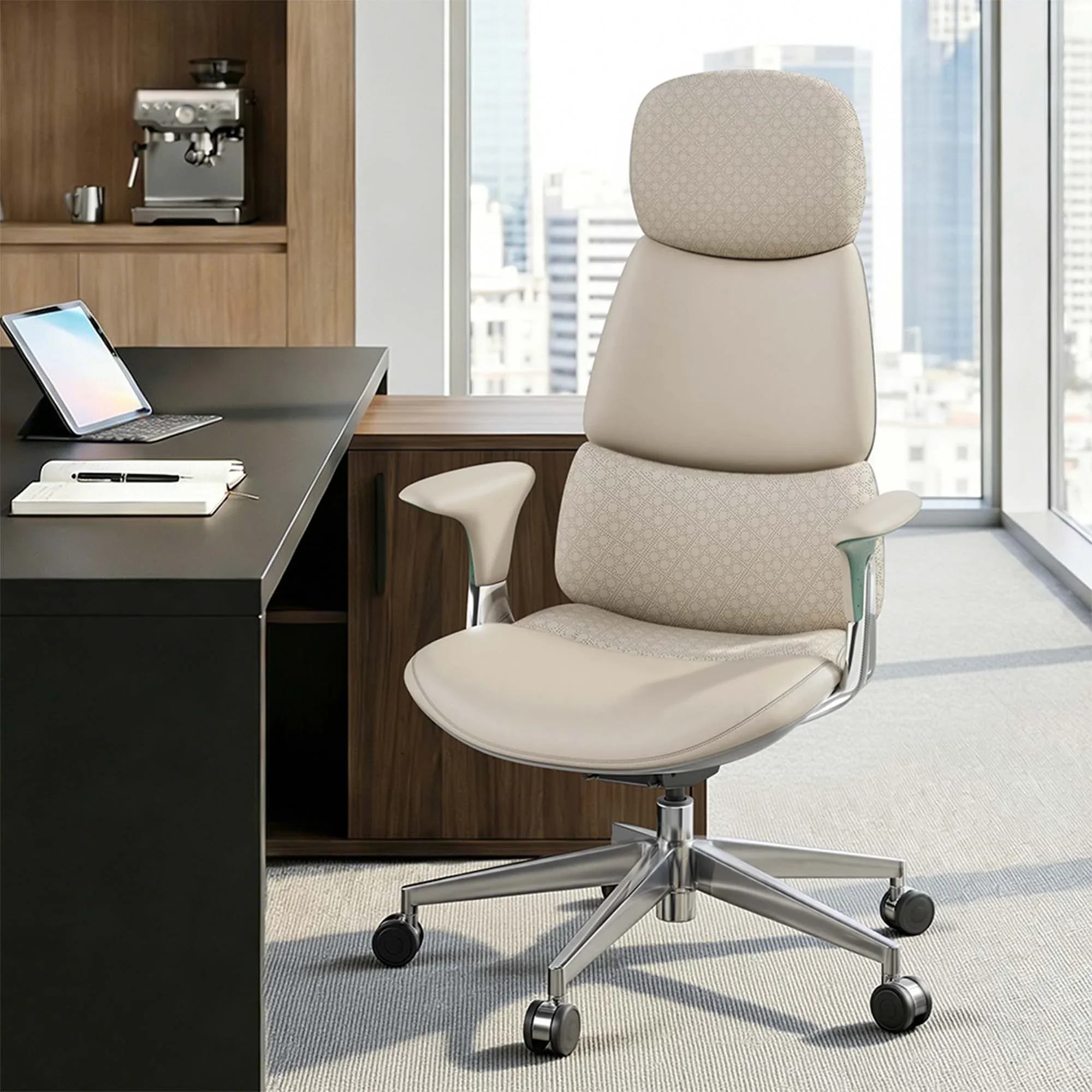 Nyla Leather Chair with Easy Adjustment - Image 160