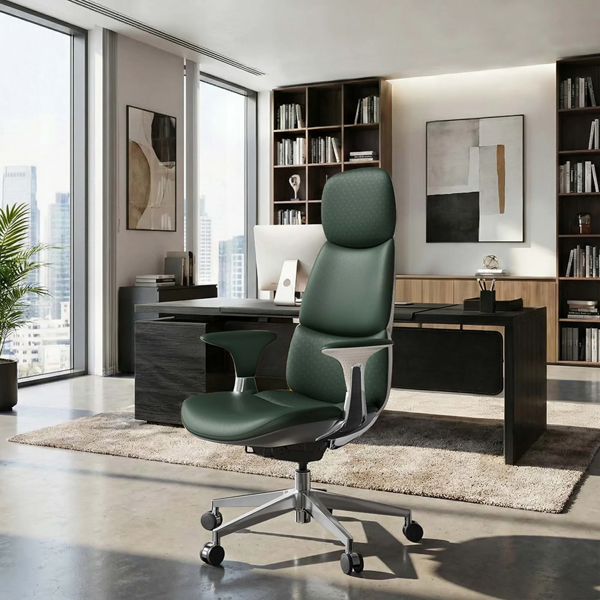 Nyla Leather Chair with Easy Adjustment - Image 163