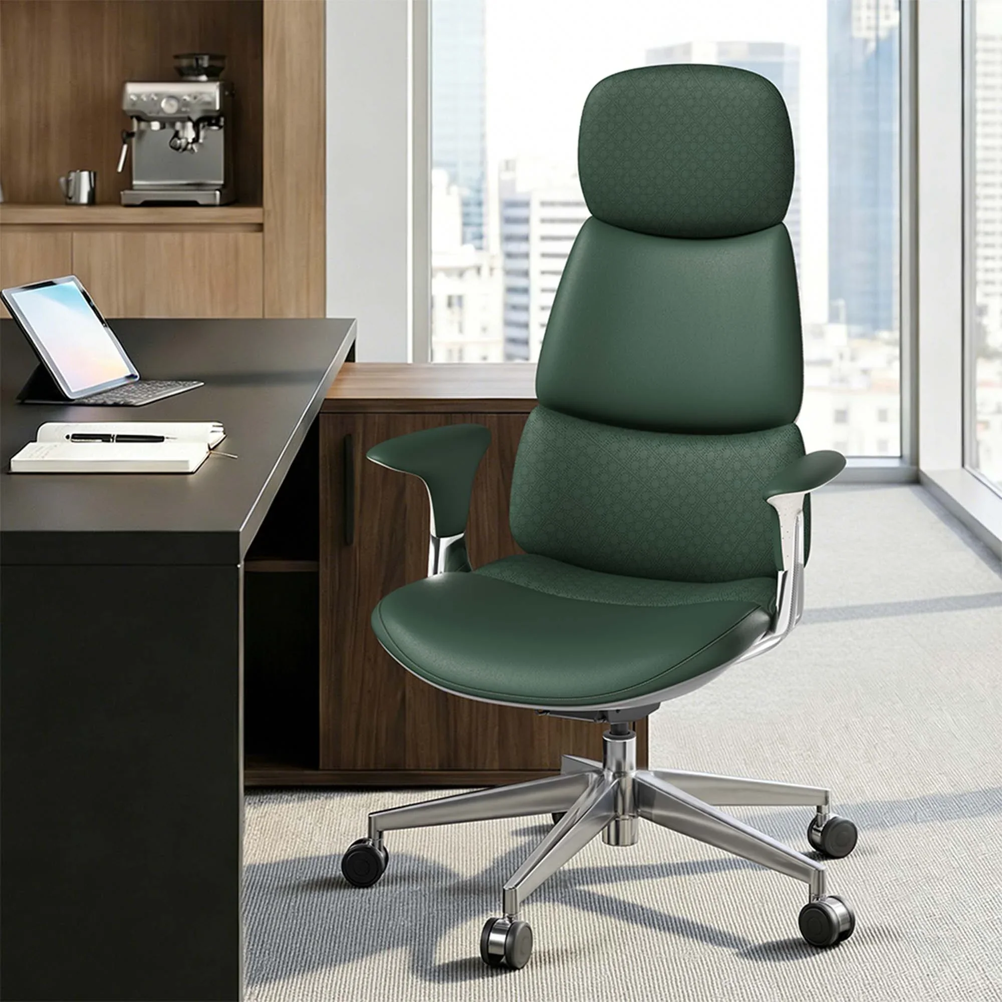 Nyla Leather Chair with Easy Adjustment - Image 167