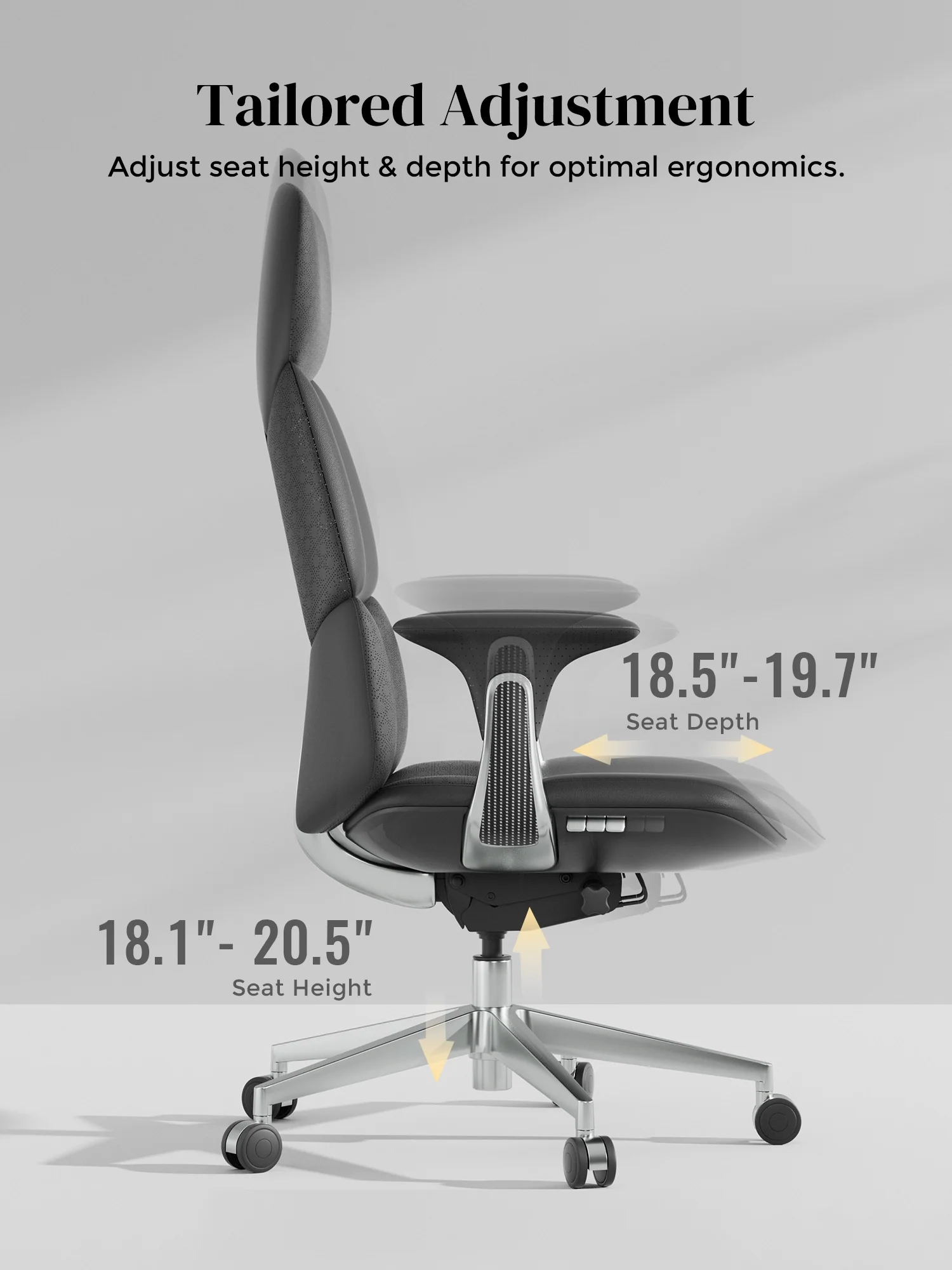 Nyla Leather Chair with Easy Adjustment - Image 43