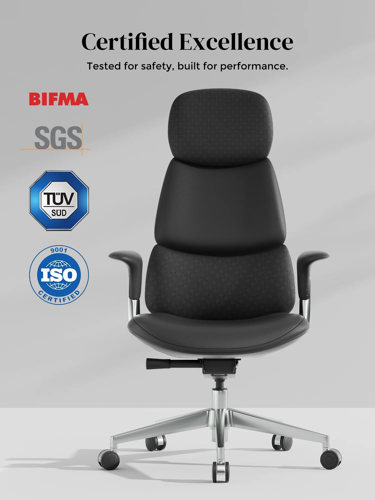 Nyla Leather Chair with Easy Adjustment - Image 44