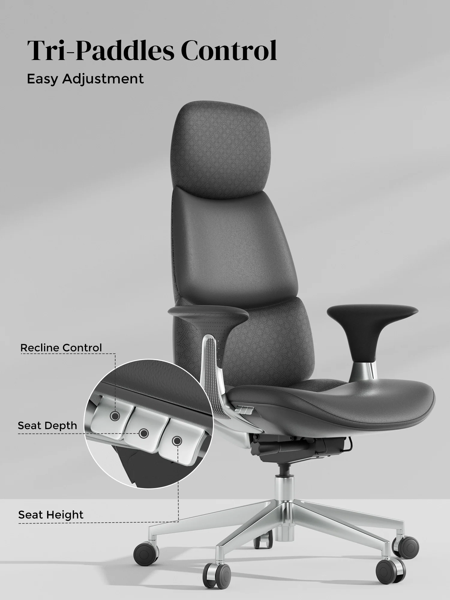 Nyla Leather Chair with Easy Adjustment - Image 49