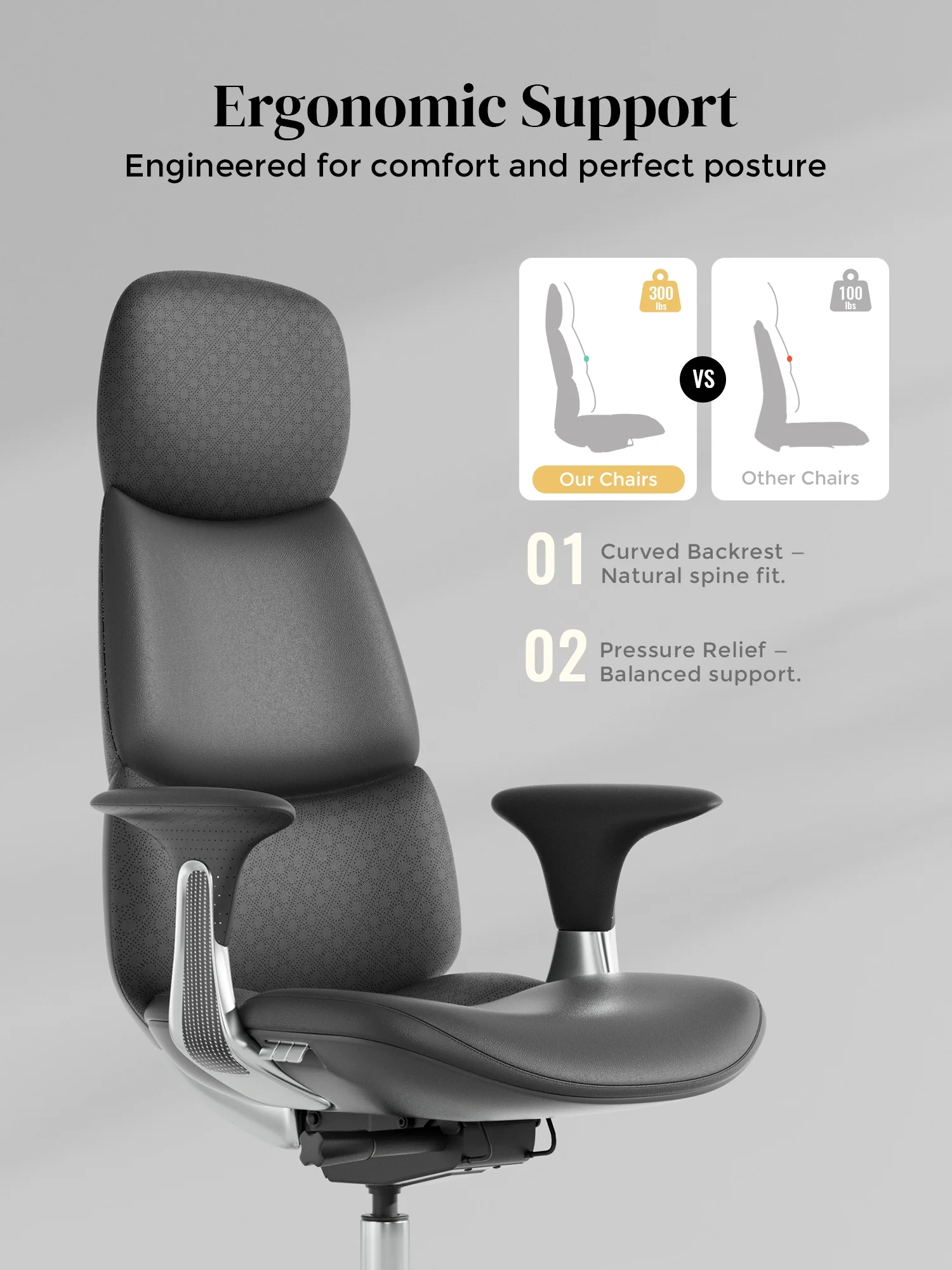 Nyla Leather Chair with Easy Adjustment - Image 53