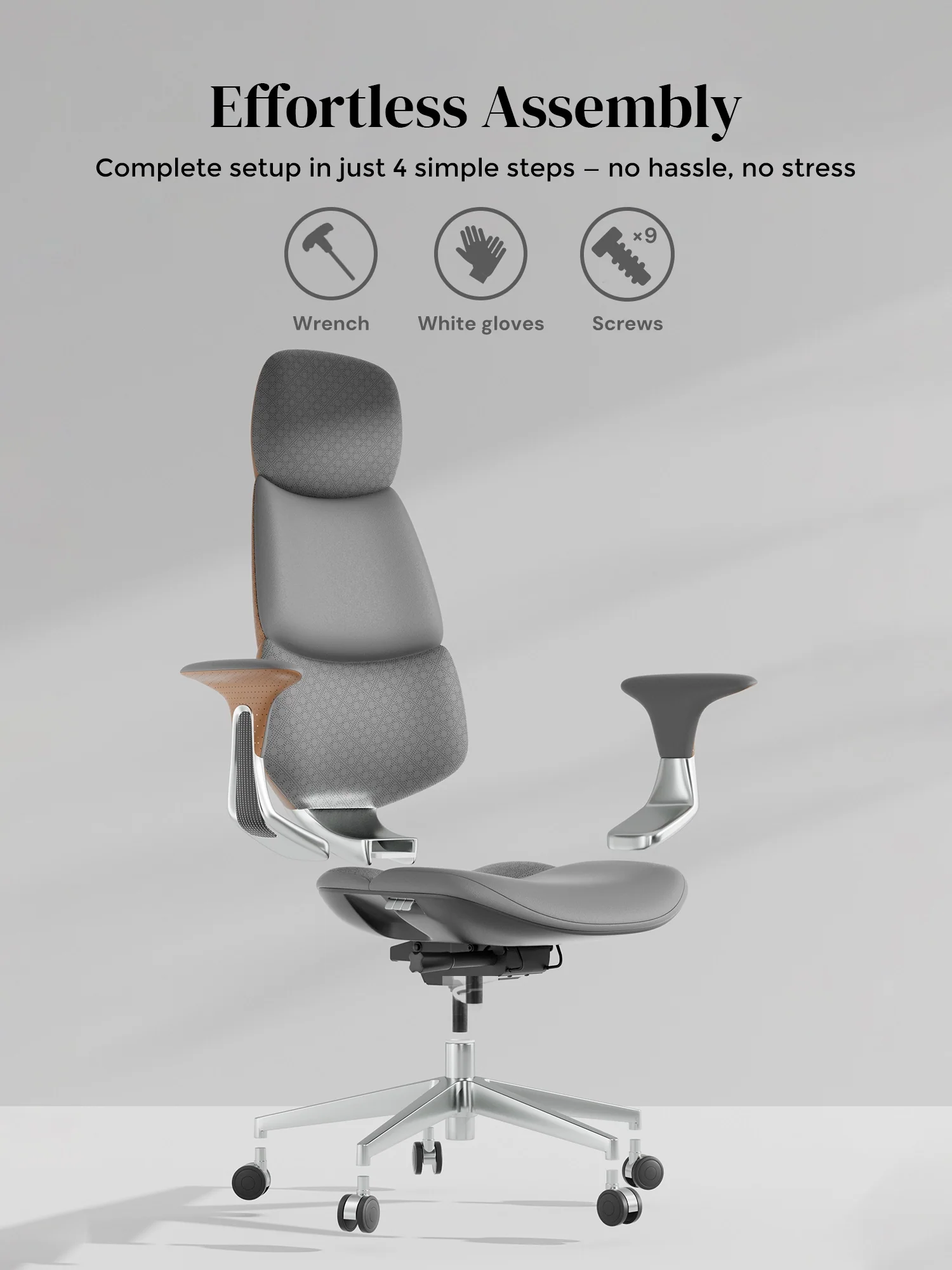 Nyla Leather Chair with Easy Adjustment - Image 58