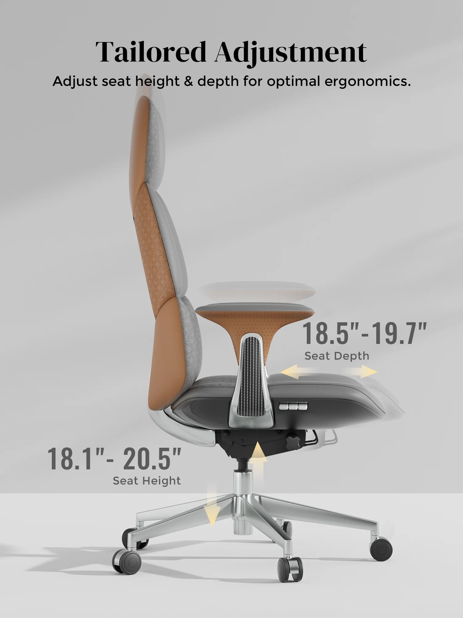 Nyla Leather Chair with Easy Adjustment - Image 60