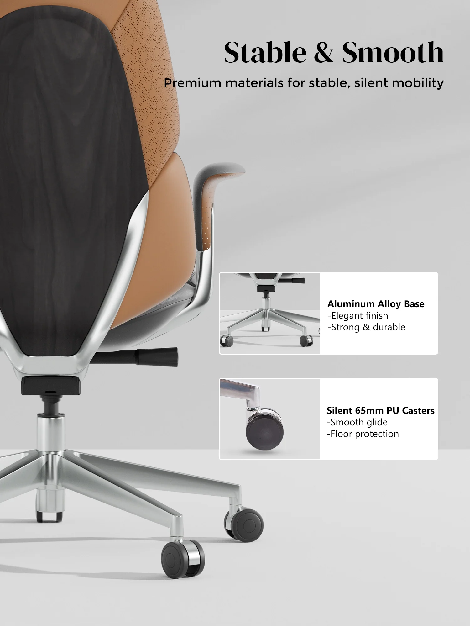 Nyla Leather Chair with Easy Adjustment - Image 61