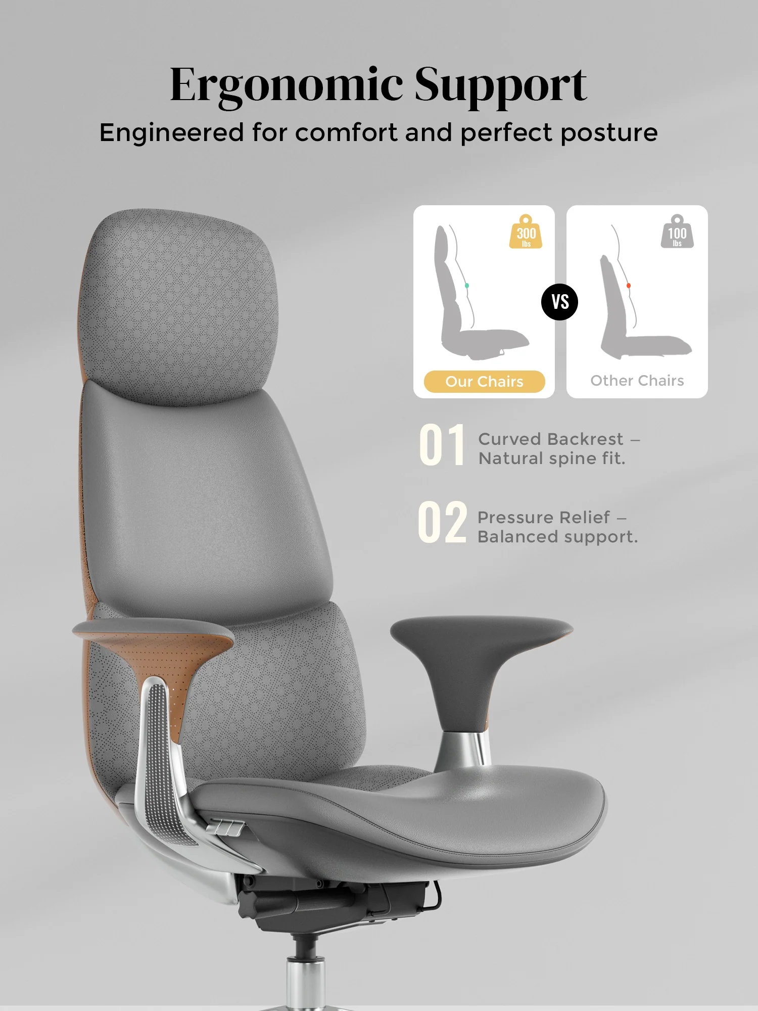 Nyla Leather Chair with Easy Adjustment - Image 62