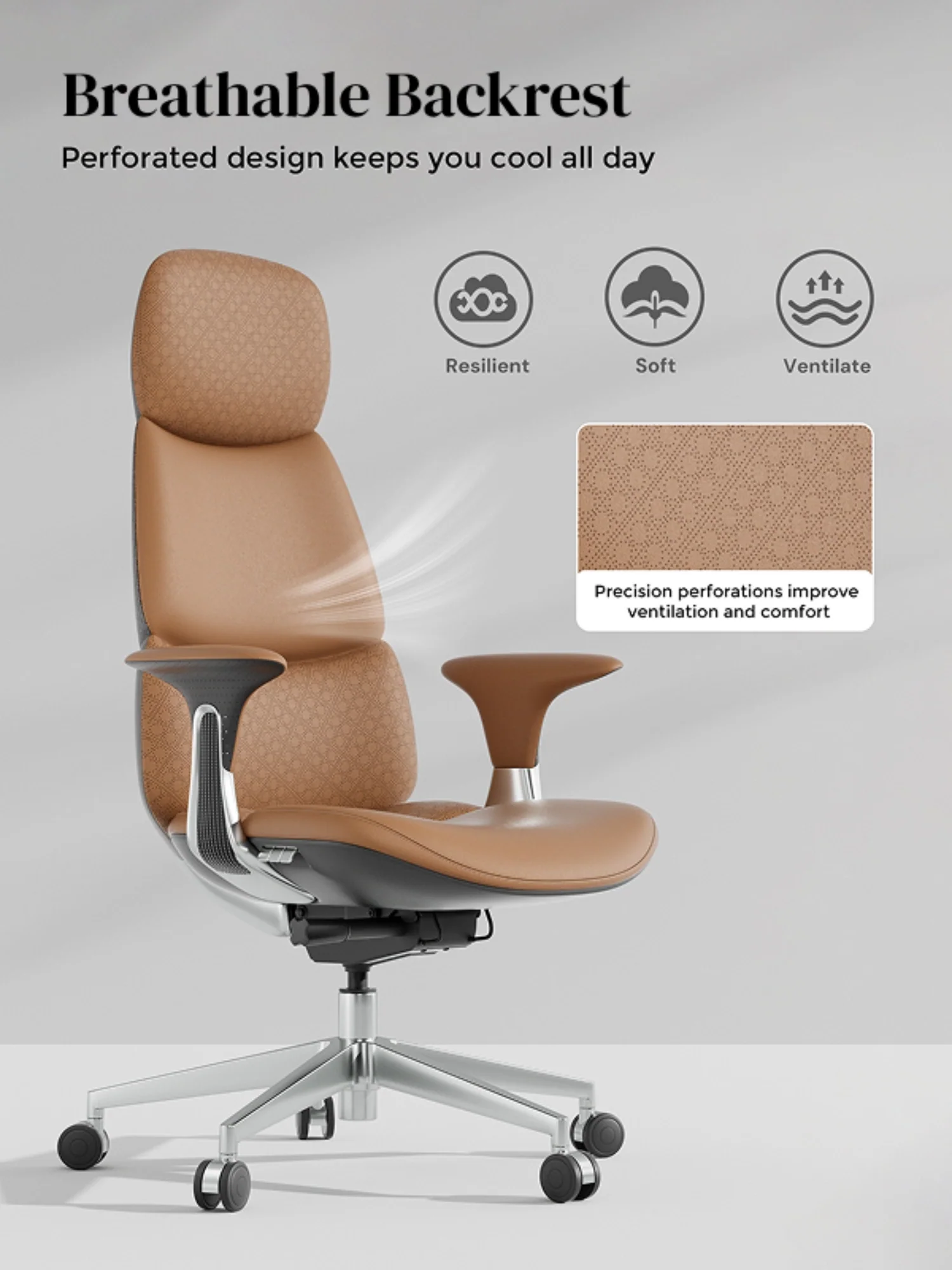 Nyla Leather Chair with Easy Adjustment - Image 7