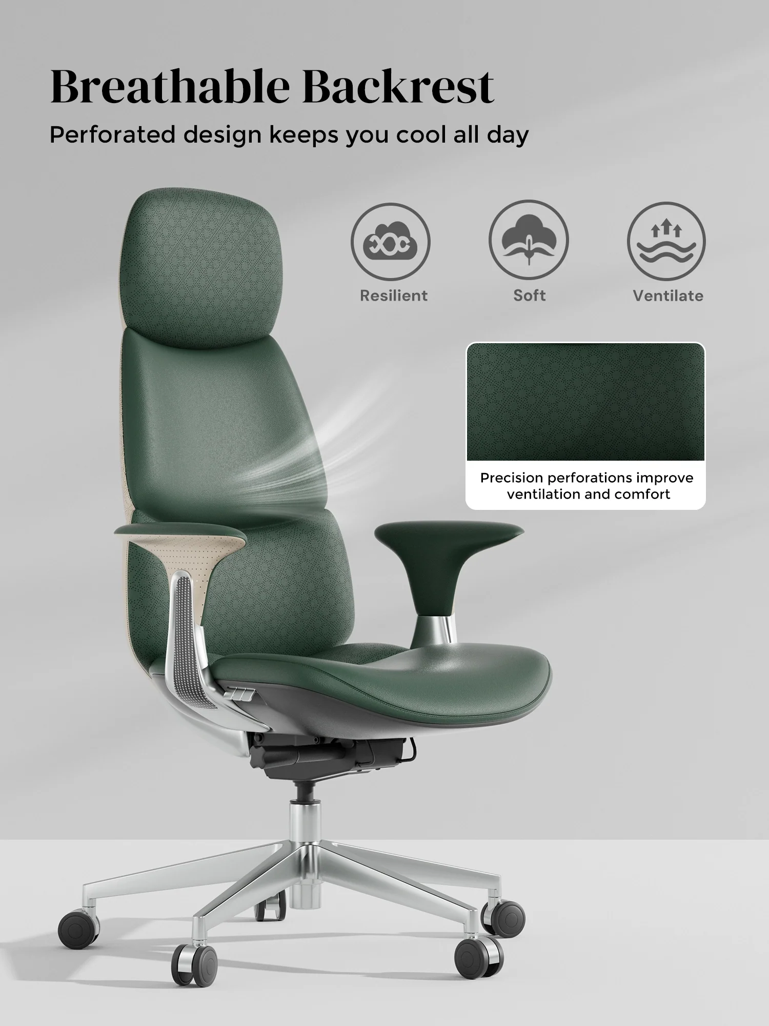 Nyla Leather Chair with Easy Adjustment - Image 82