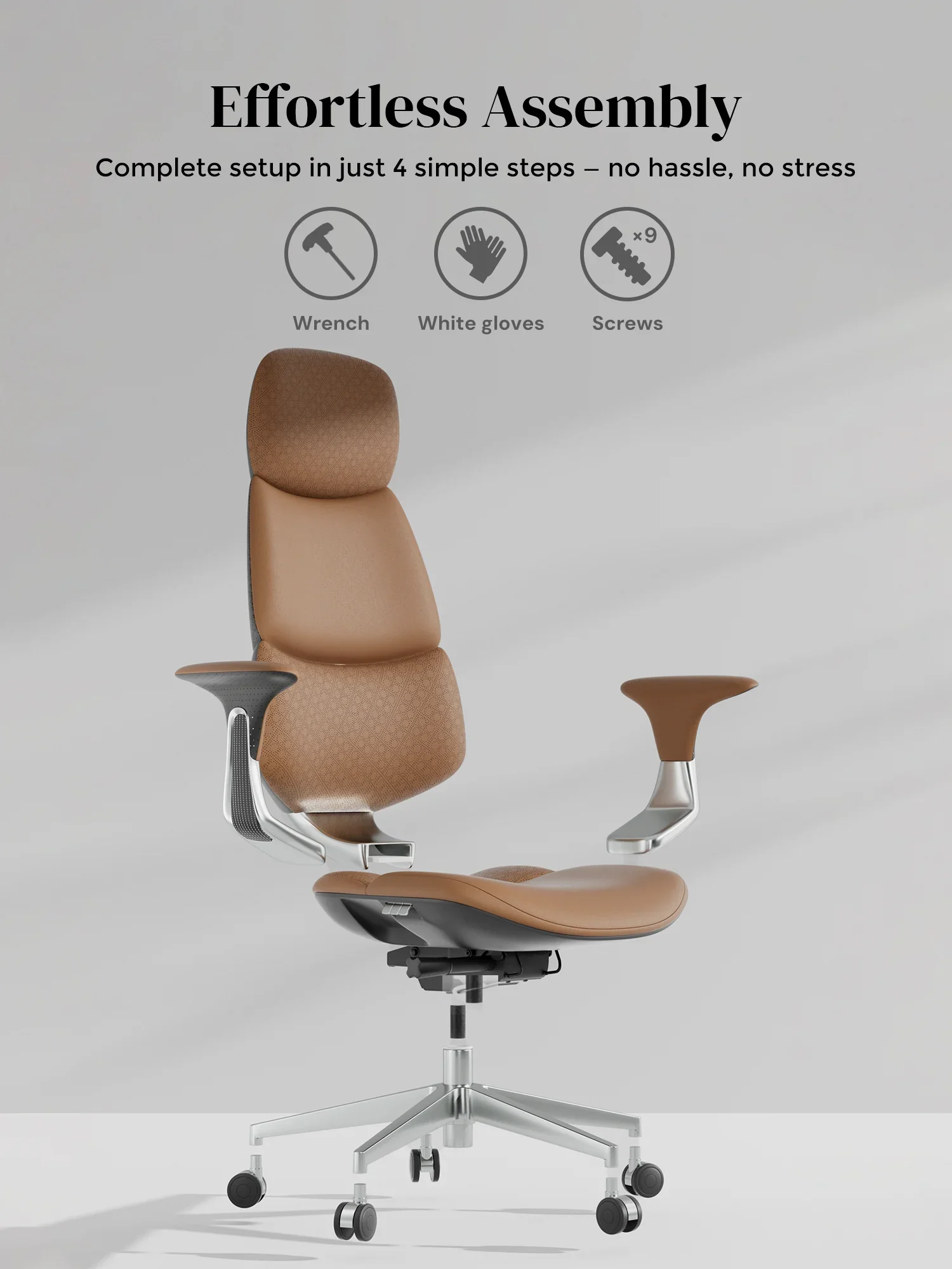 Nyla Leather Chair with Easy Adjustment - Image 87