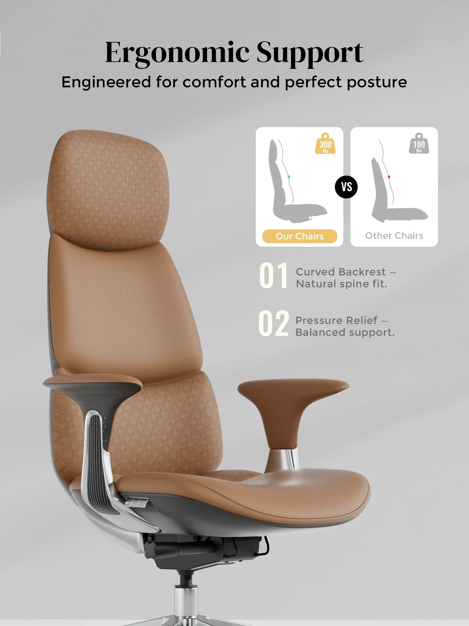 Nyla Leather Chair with Easy Adjustment - Image 95