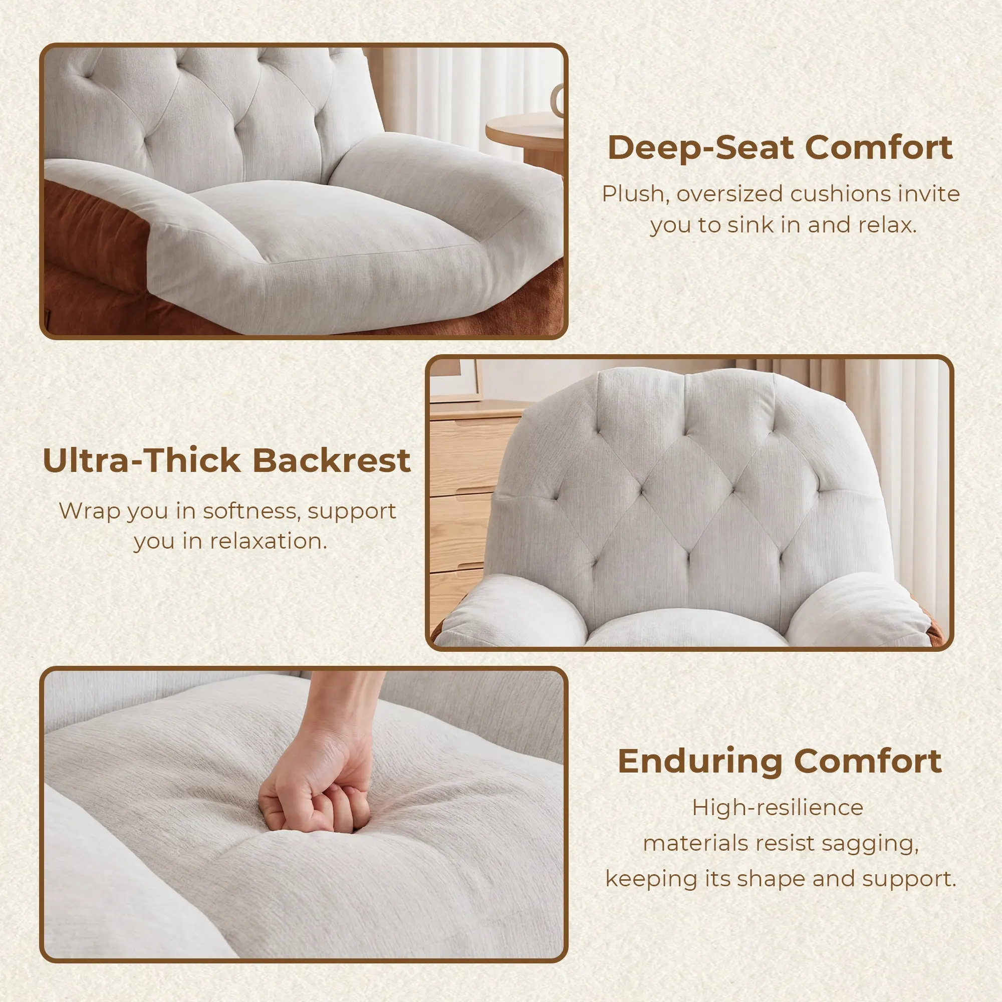 Eos Color-Block Compressed Single Sofa - Image 11