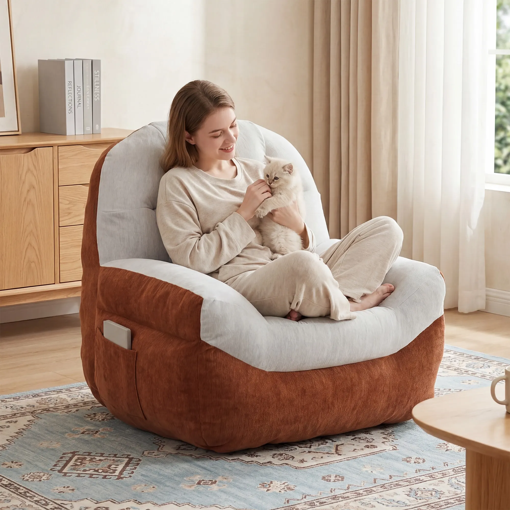 Eos Color-Block Compressed Single Sofa - Image 4