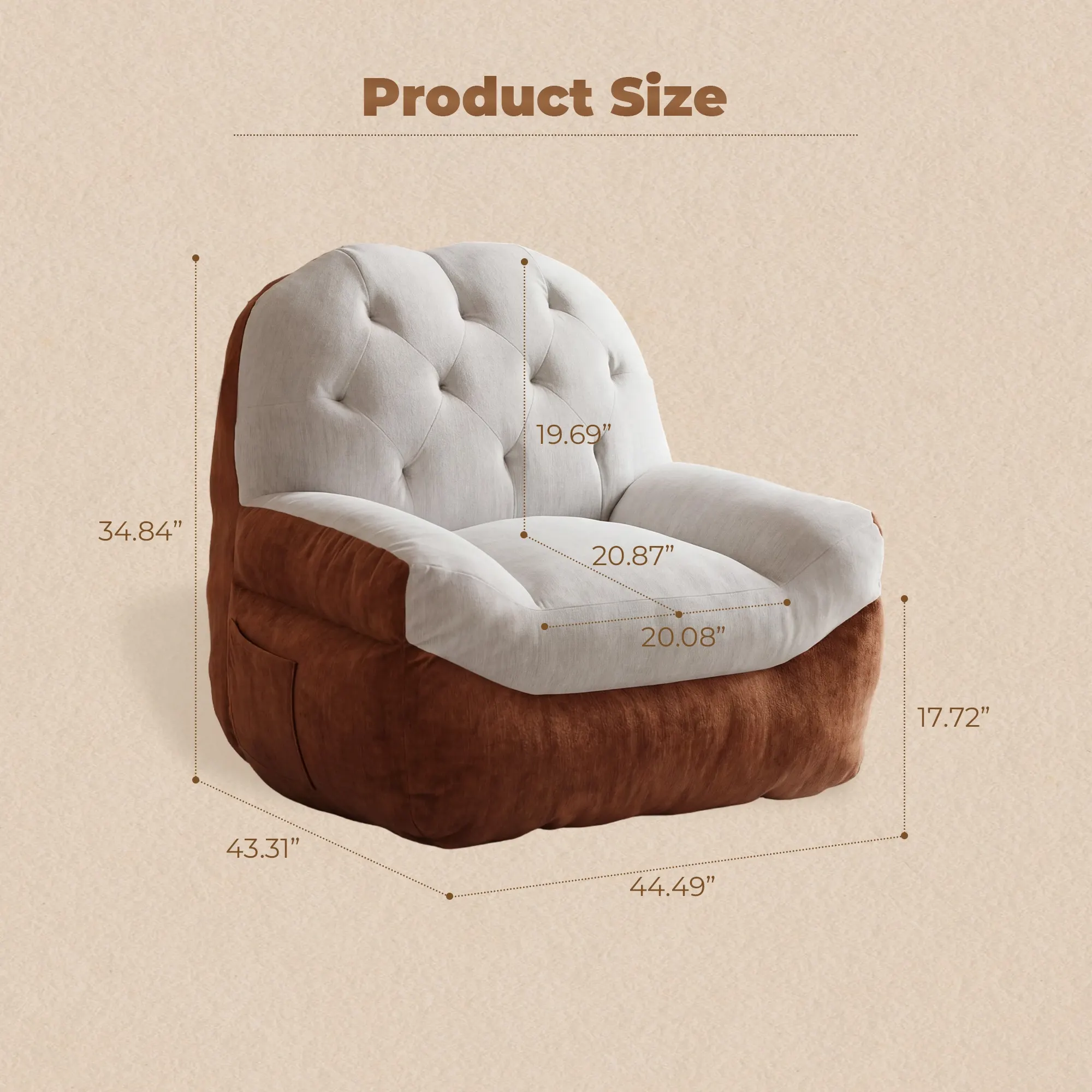 Eos Color-Block Compressed Single Sofa - Image 6