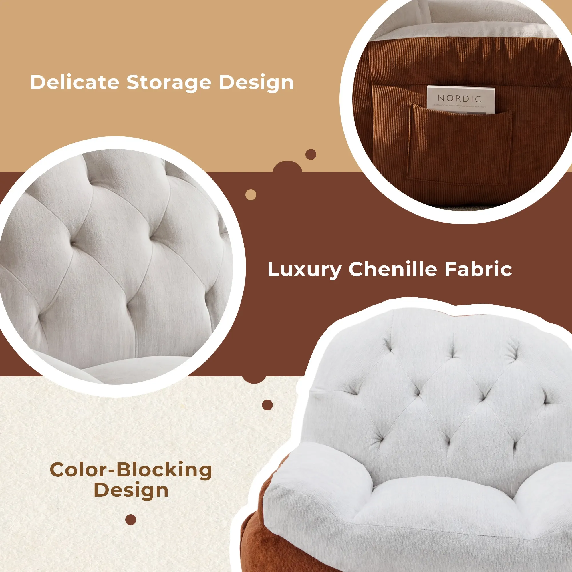 Eos Color-Block Compressed Single Sofa - Image 7