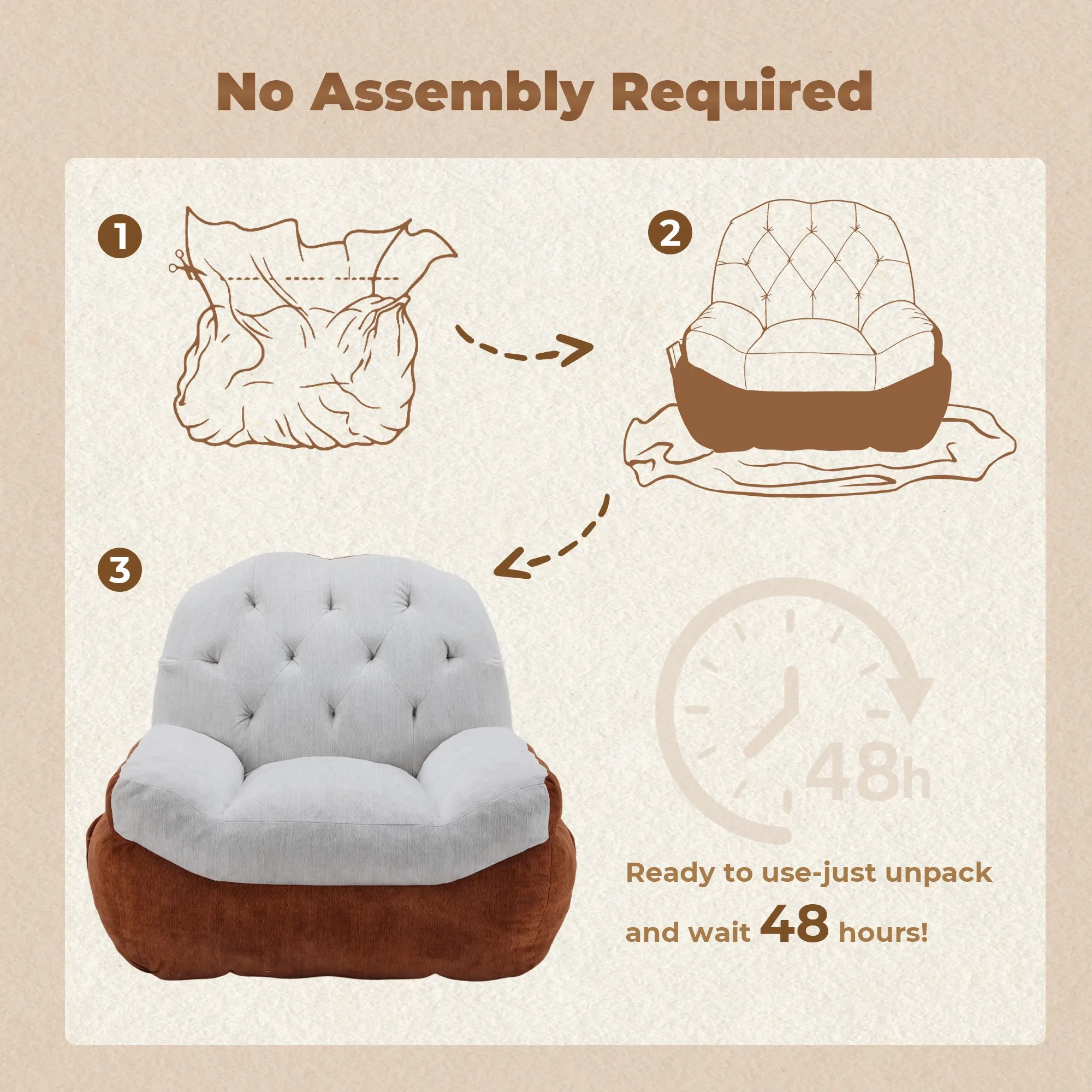 Eos Color-Block Compressed Single Sofa - Image 8