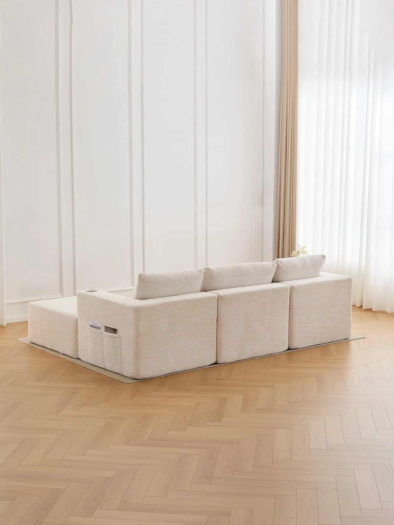 Hestia Compressed Modular Sofa with Cup Holders & Storage - Image 48