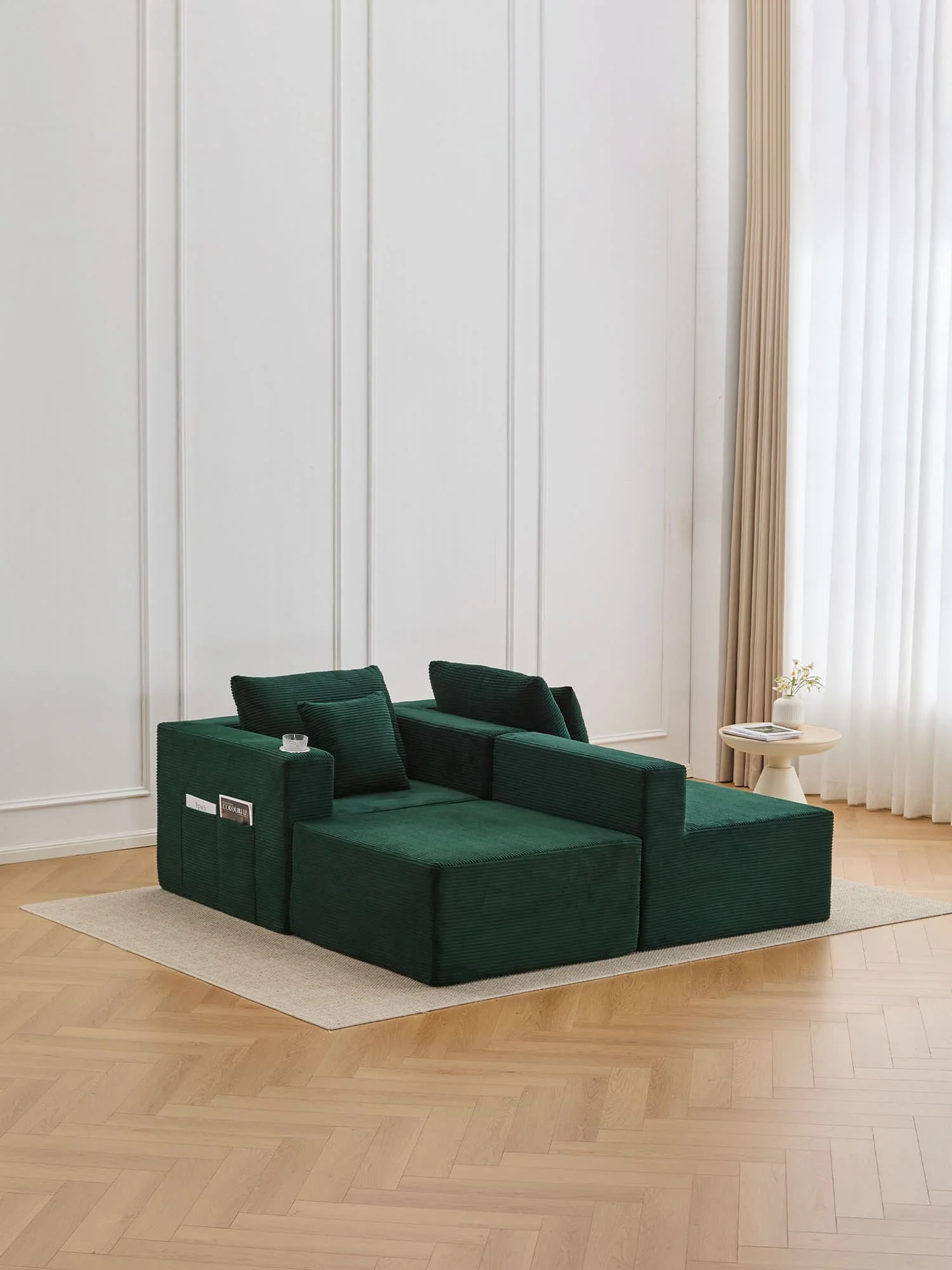 Hestia Compressed Modular Sofa with Cup Holders & Storage - Image 51