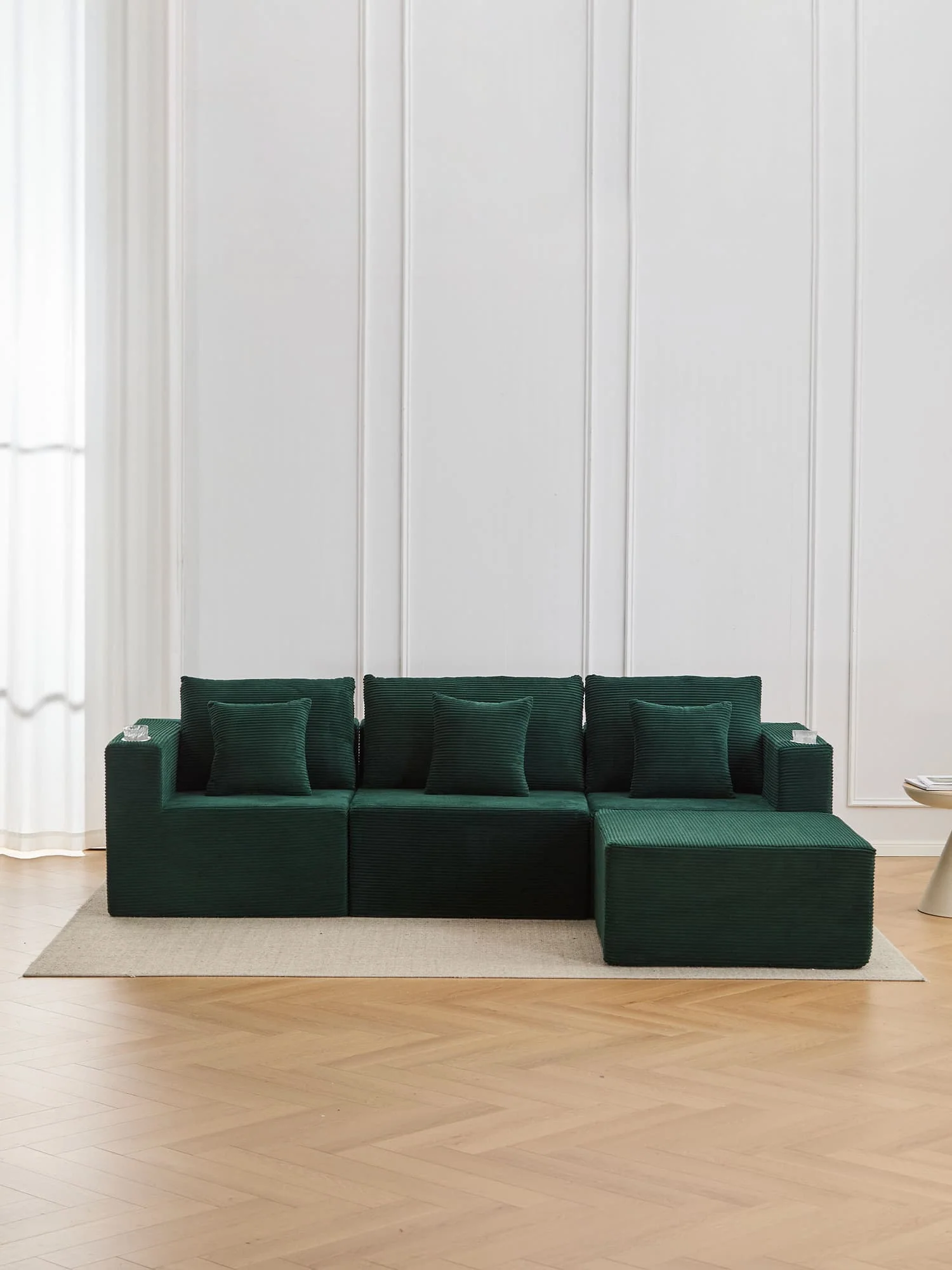 Hestia Compressed Modular Sofa with Cup Holders & Storage - Image 52
