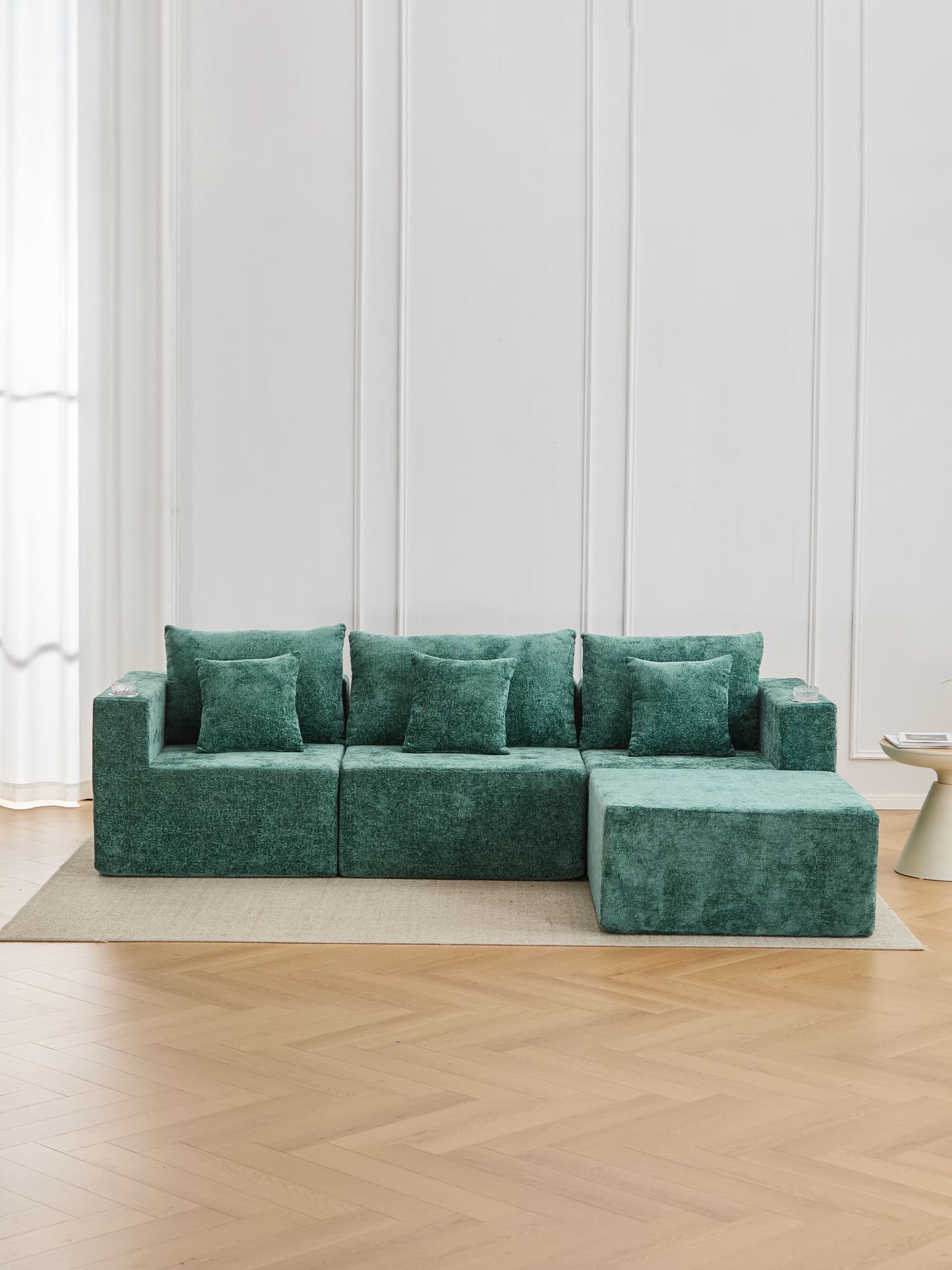 Hestia Compressed Modular Sofa with Cup Holders & Storage - Image 58