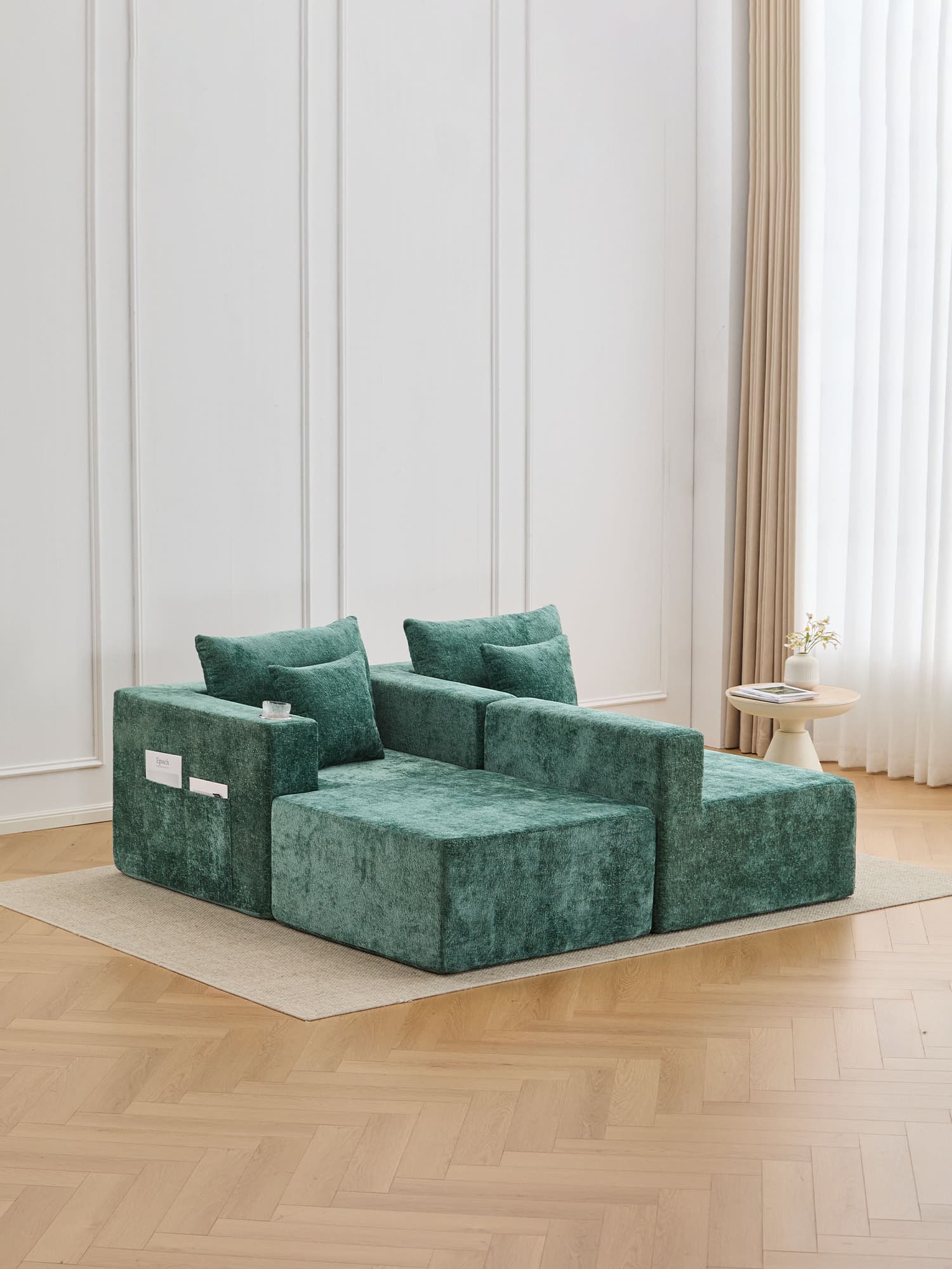 Hestia Compressed Modular Sofa with Cup Holders & Storage - Image 63