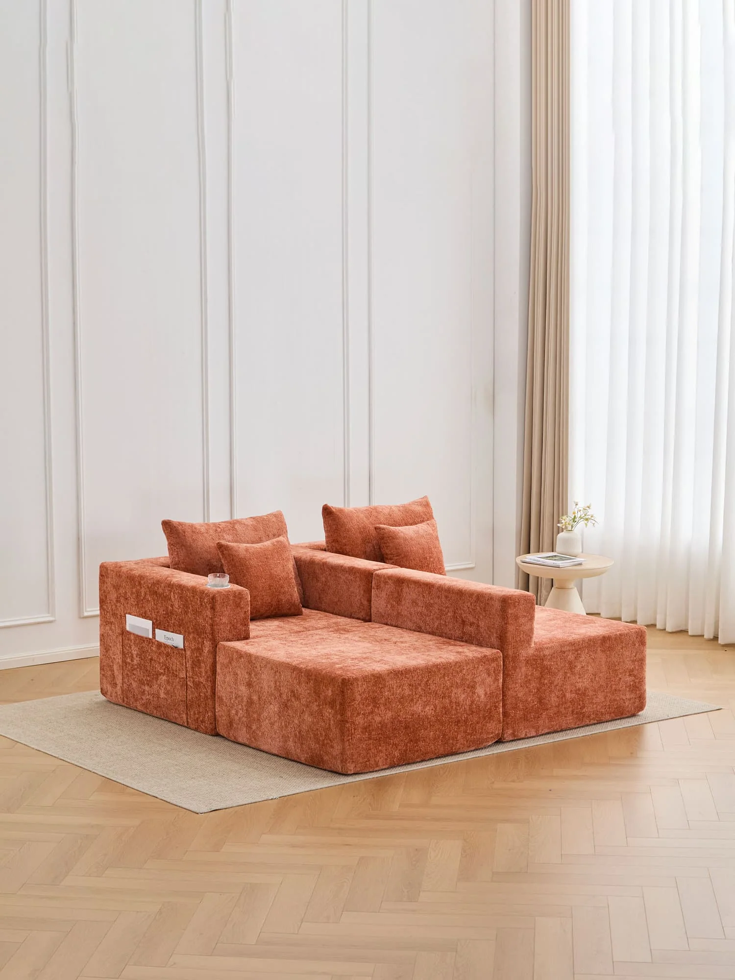 Hestia Compressed Modular Sofa with Cup Holders & Storage - Image 66