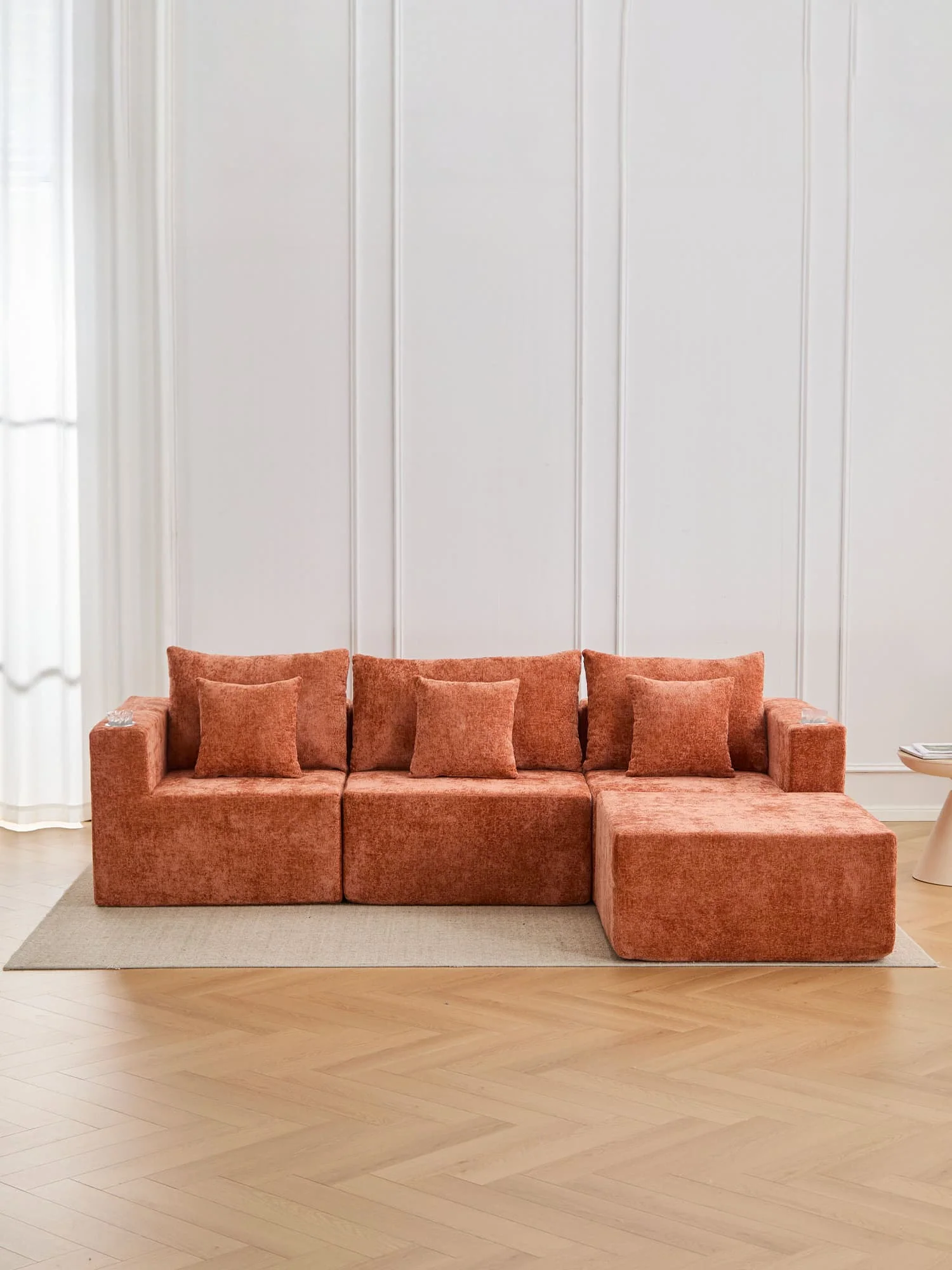 Hestia Compressed Modular Sofa with Cup Holders & Storage - Image 67