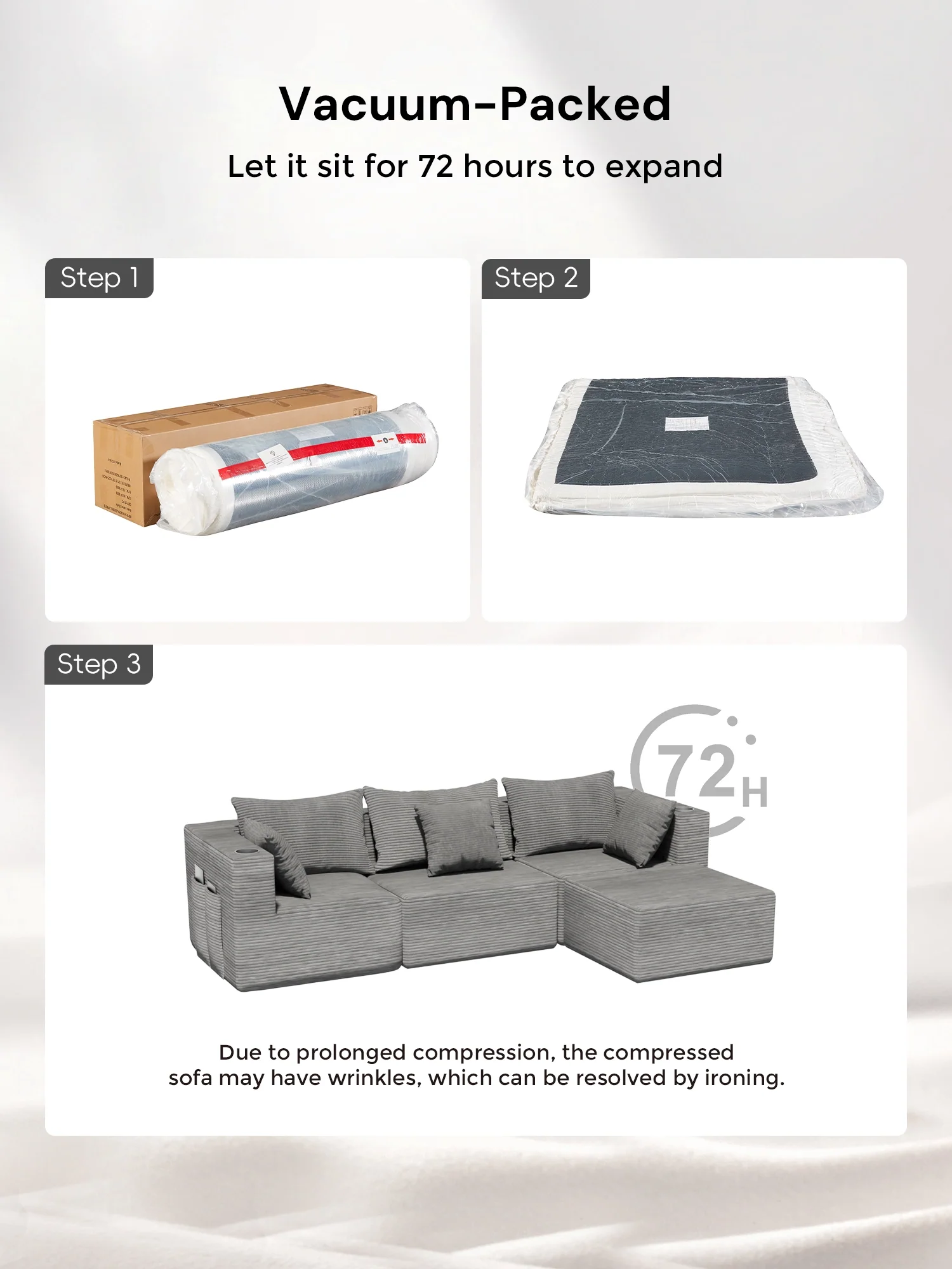 Hestia Compressed Modular Sofa with Cup Holders & Storage - Image 82