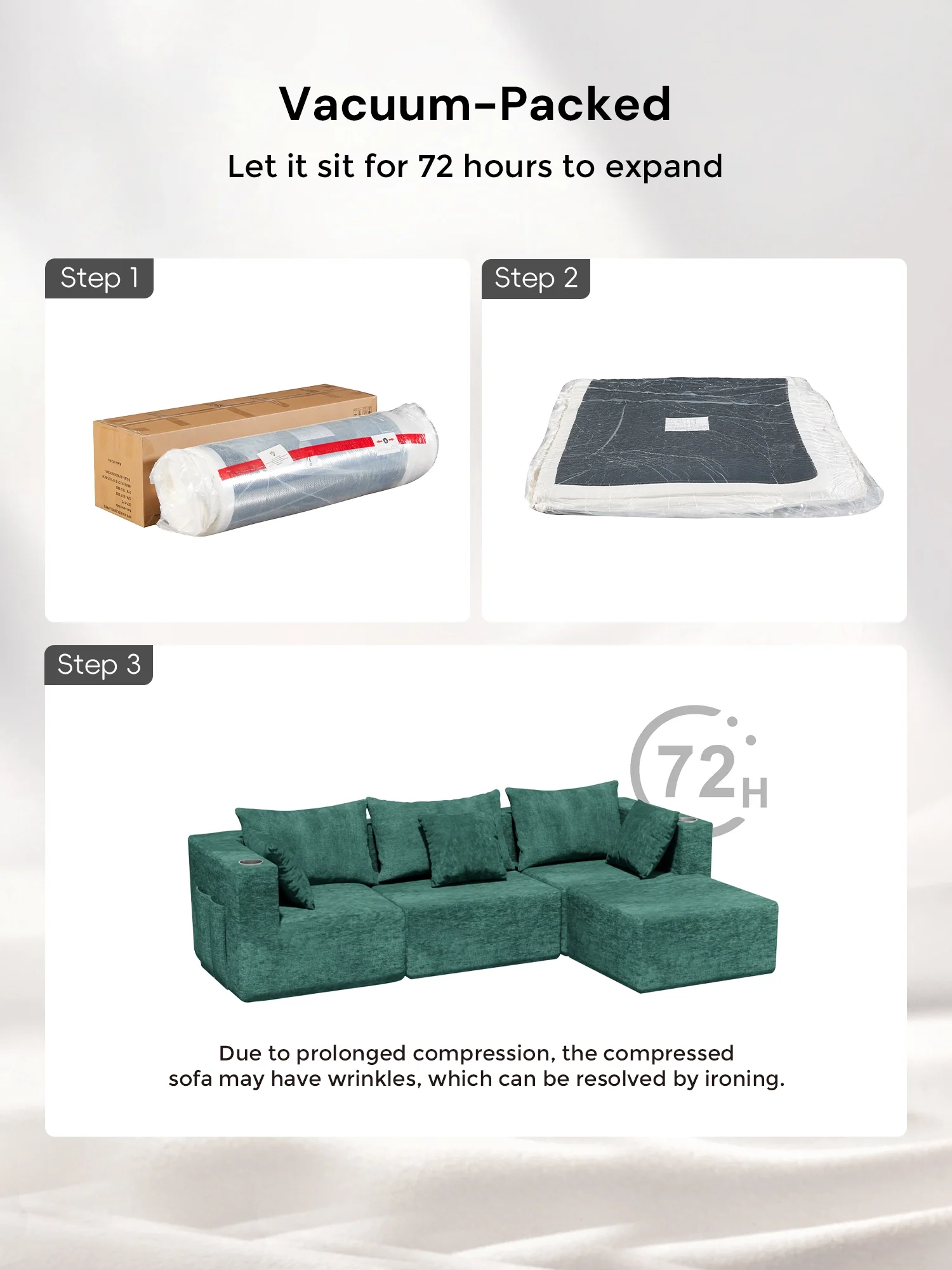 Hestia Compressed Modular Sofa with Cup Holders & Storage - Image 86