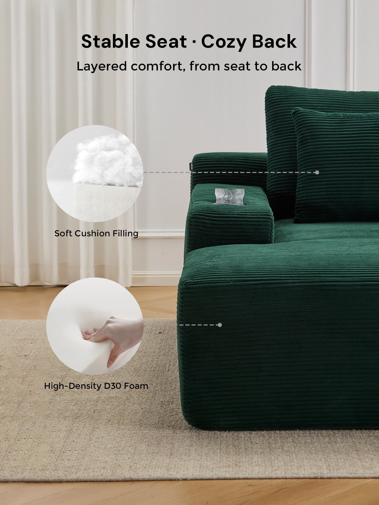 Morpheus Oversized Compressed Single Sofa - Image 28