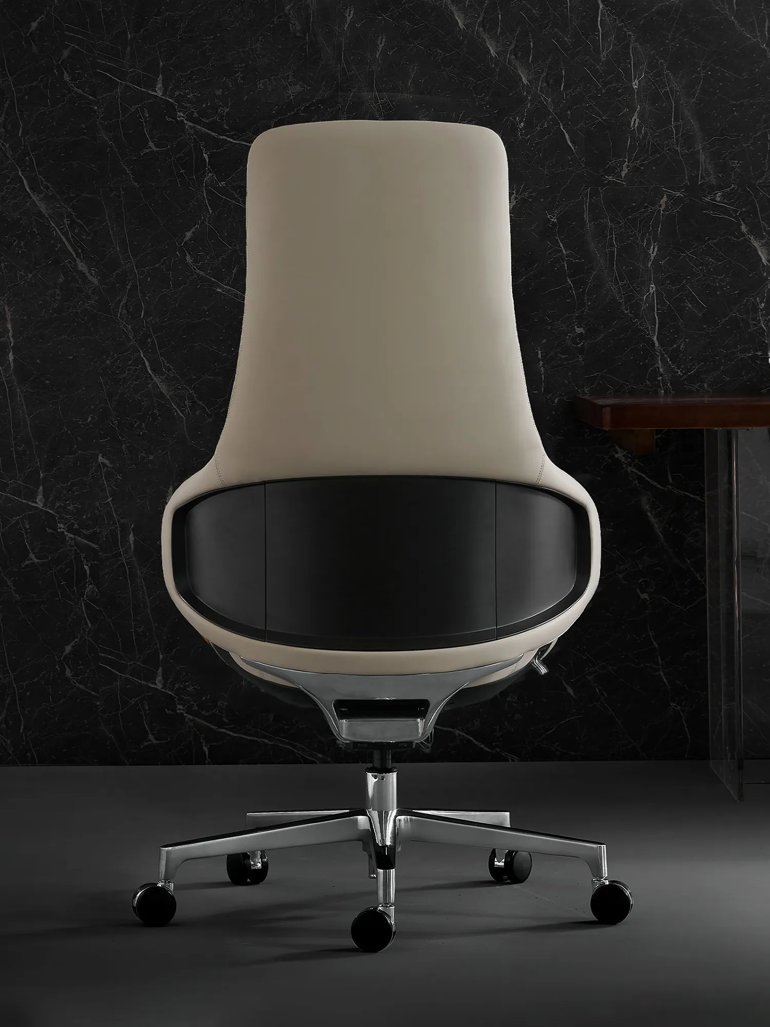 Natia Leather Office Chair with Wraparound Lumbar - Image 17